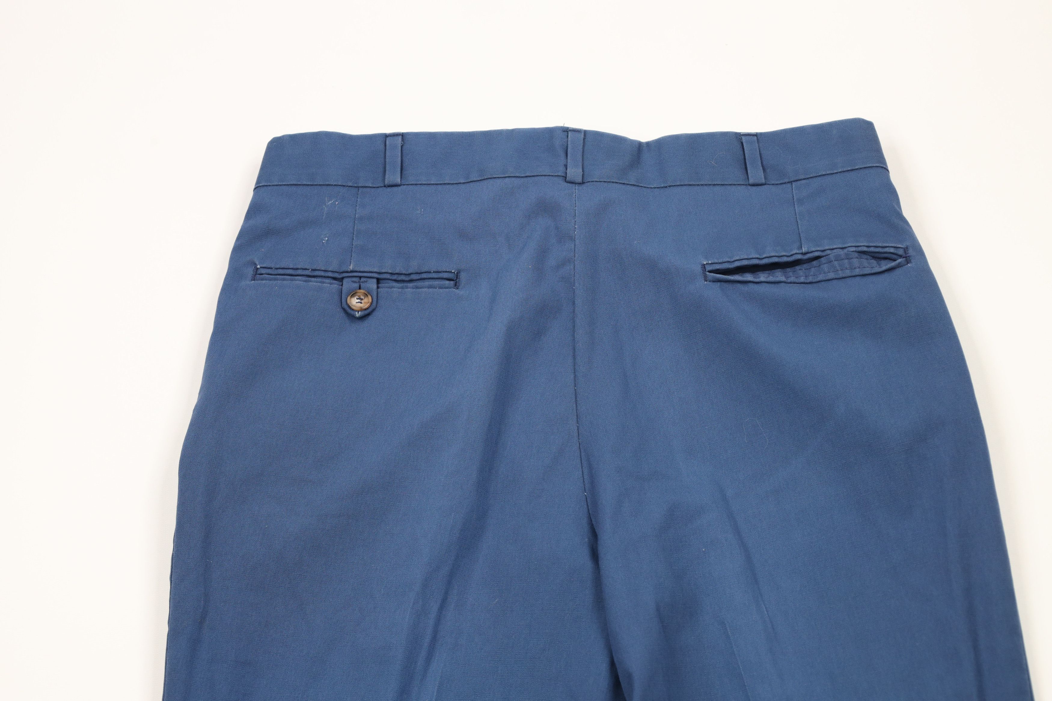Vintage Vintage 70s Streetwear Flared Wide Leg Chino Pants Blue USA Size US 32 / EU 48 - 12 Thumbnail