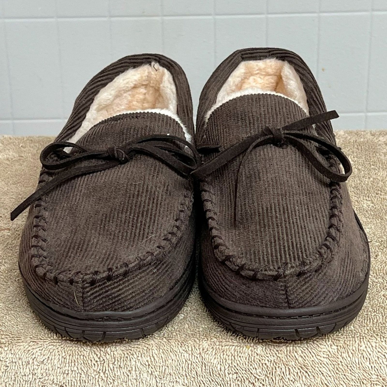 Other PAWZ BY BEARPAW ROB BROWN FUR MOCCASIN SLIPPERS SIZE 9 Size US 9 / EU 42 - 3 Thumbnail