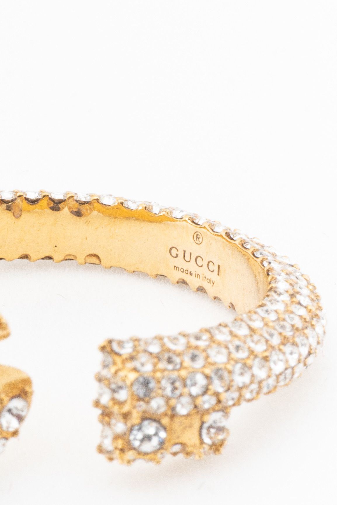Gucci Gucci GG Marmont Gold-Finish Key Crystal Ring Size ONE SIZE - 5 Thumbnail