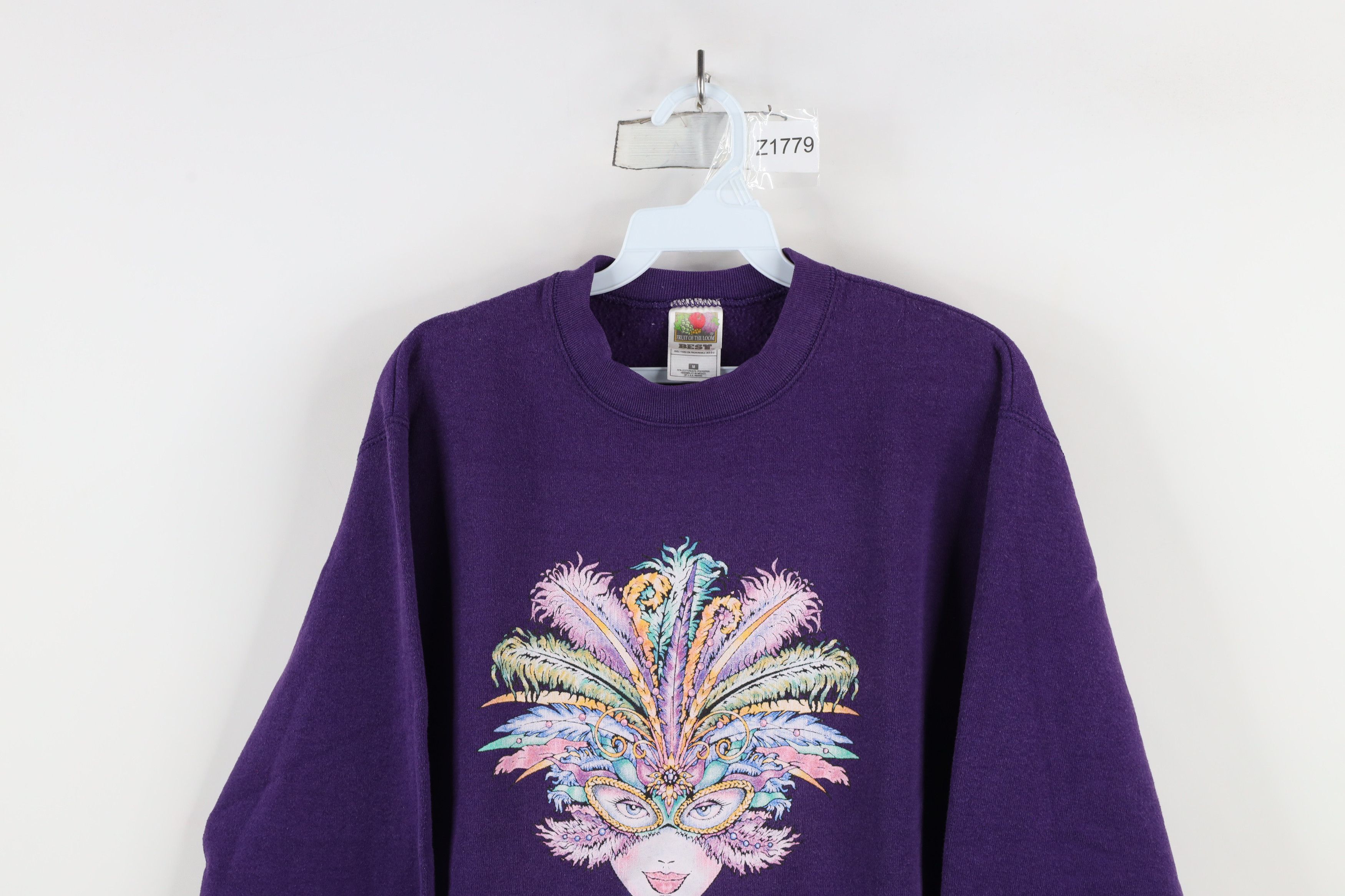 Vintage Vintage 90s Mardi Gras New Orleans Jazz Sweatshirt Size M / US 6-8 / IT 42-44 - 2 Thumbnail