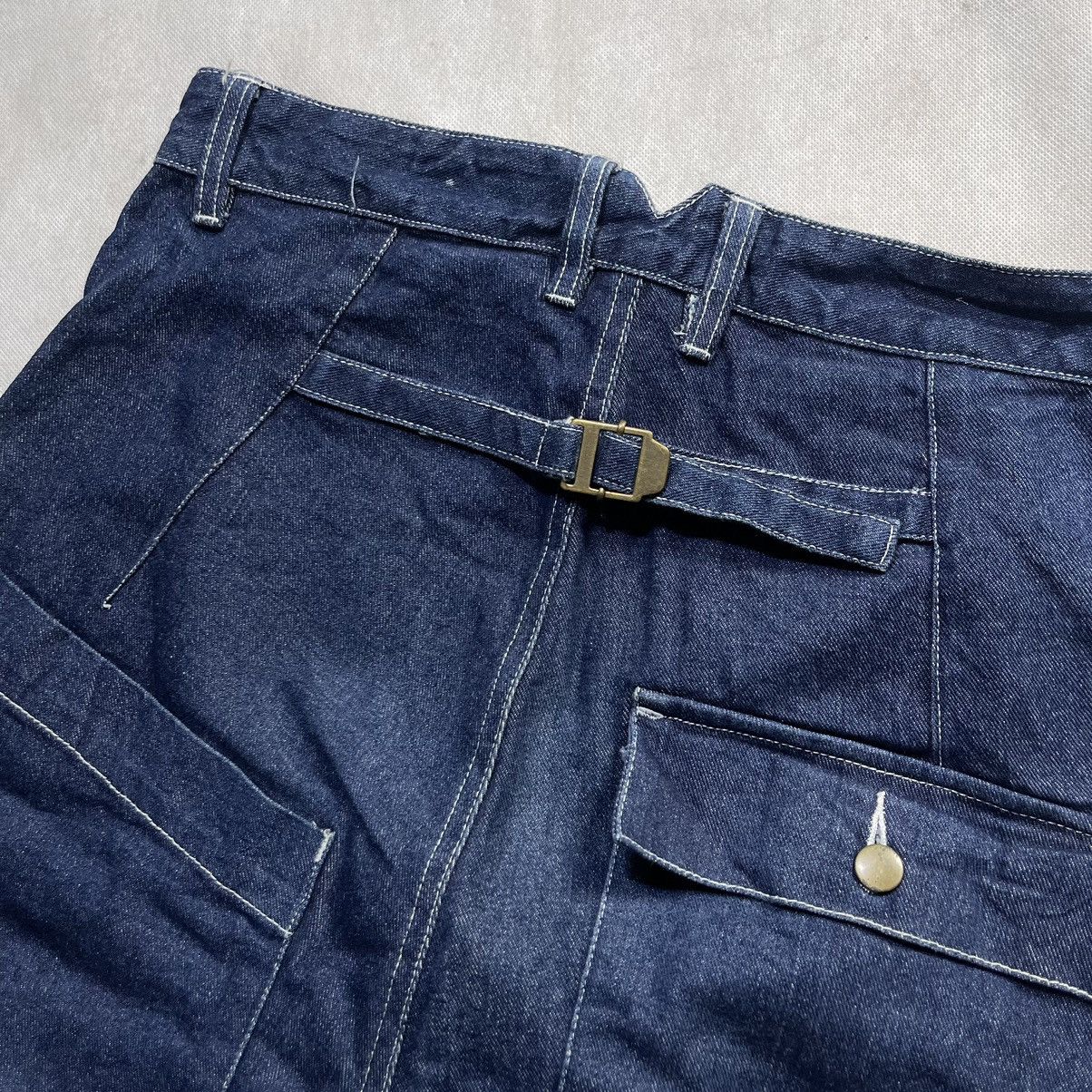 Designer Casper John Drop Crotch Pocket Cinch Back Denime Jeans Size US 32 / EU 48 - 10 Thumbnail