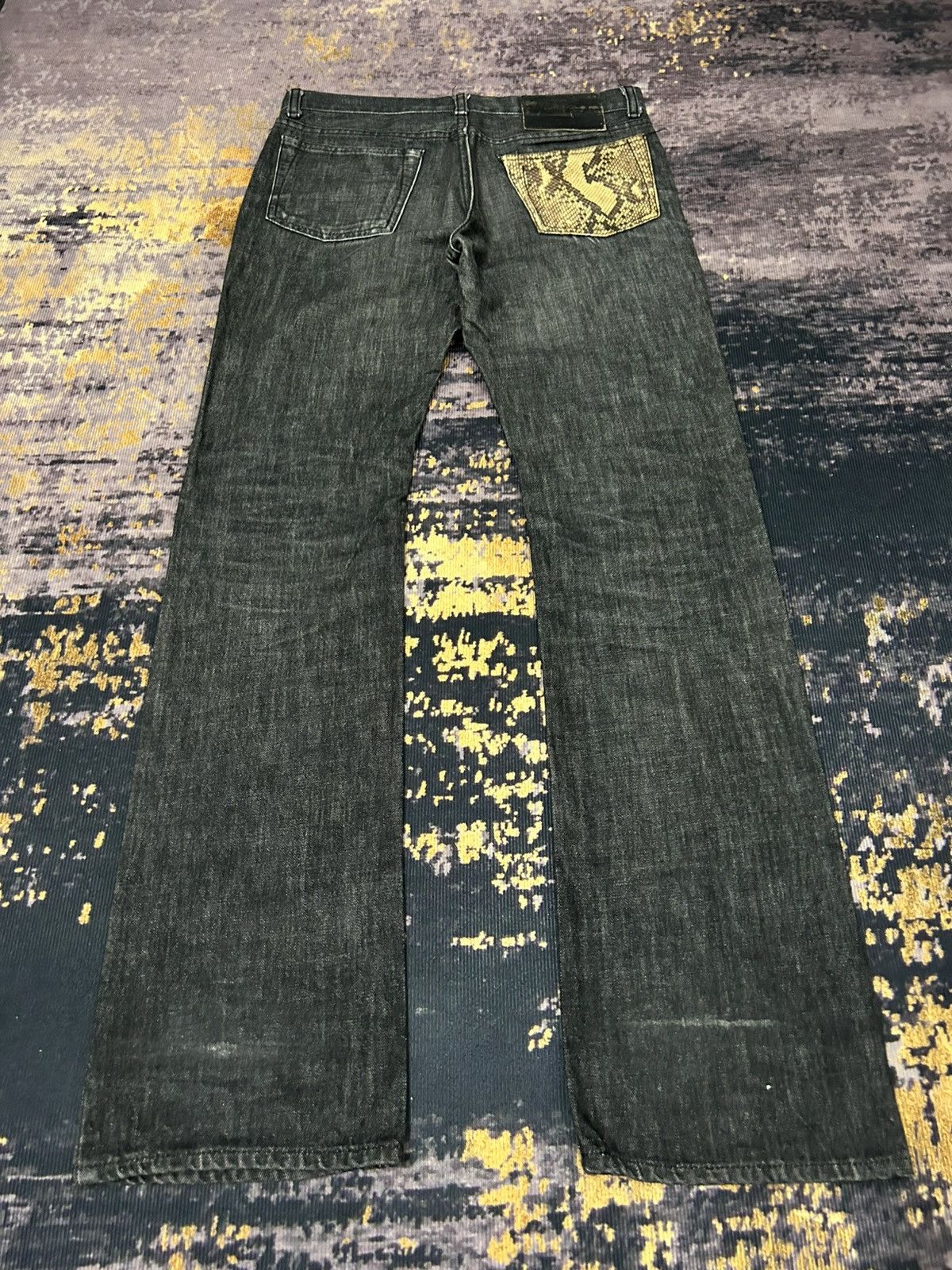 Hysteric Glamour Handcraft Tokyo Snake Pocket Back Bootcut Jeans Size US 32 / EU 48 - 3 Thumbnail