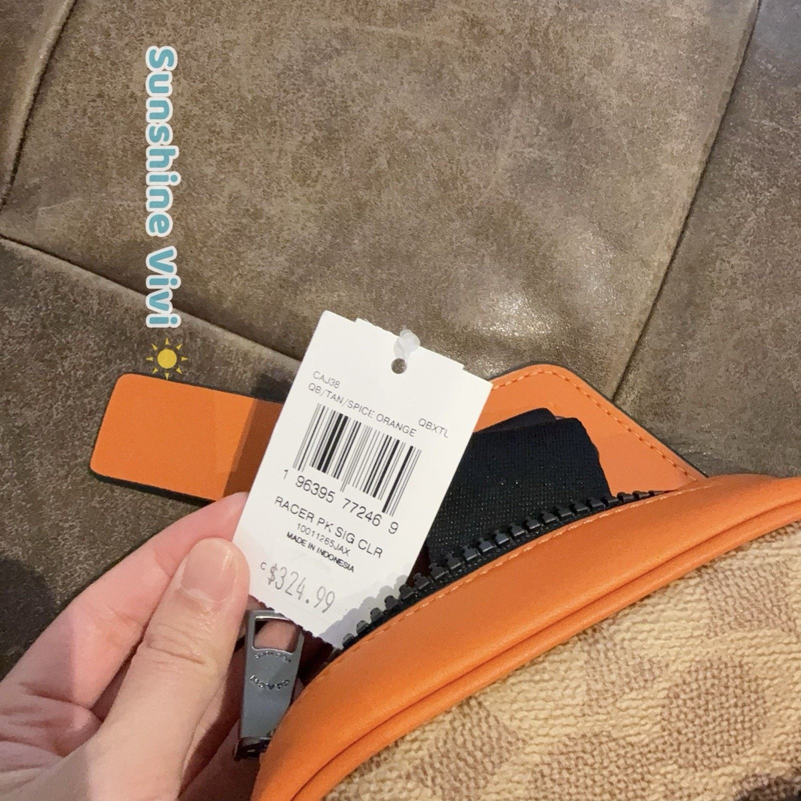 Coach NWT Coach Racer Sling Pack In Colorblock CAJ38 Spice Orange Size ONE SIZE - 2 Thumbnail