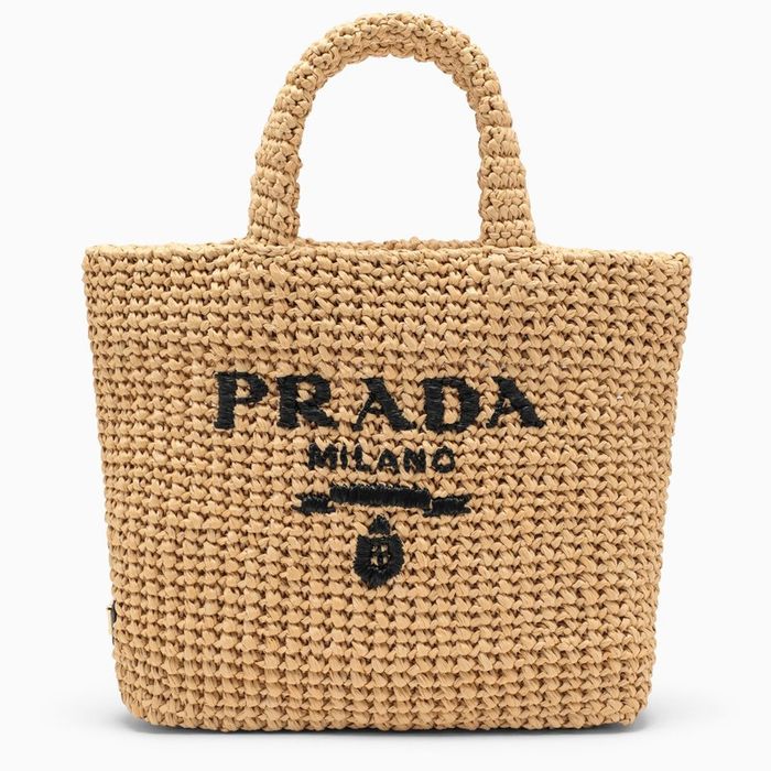 Prada Prada Natural Raffia Handbag | Grailed
