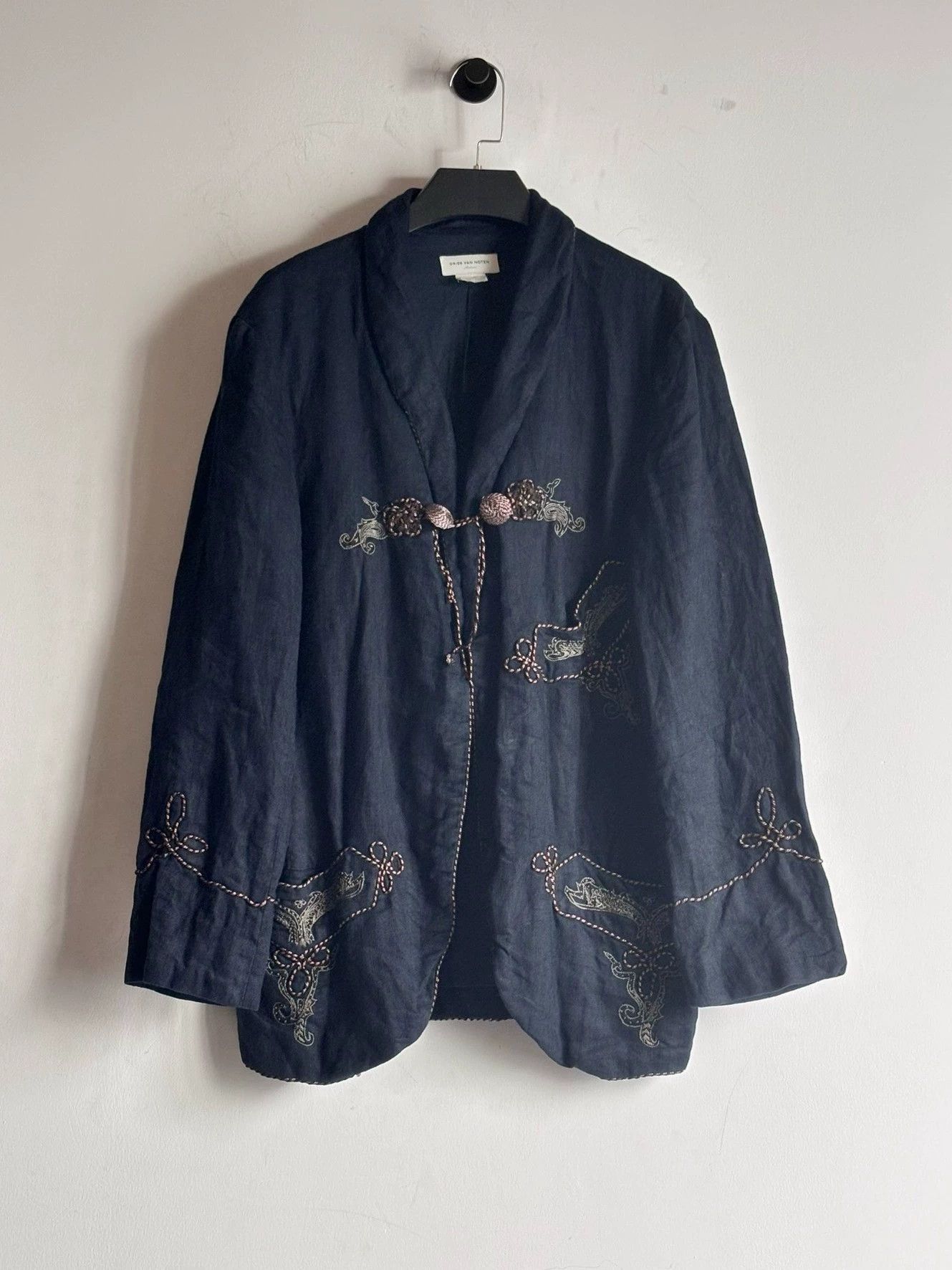 Dries Van Noten Dries Van Noten 2006 S/S Court Embroidered Linen Jacket M Size US M / EU 48-50 / 2 - 1 Thumbnail