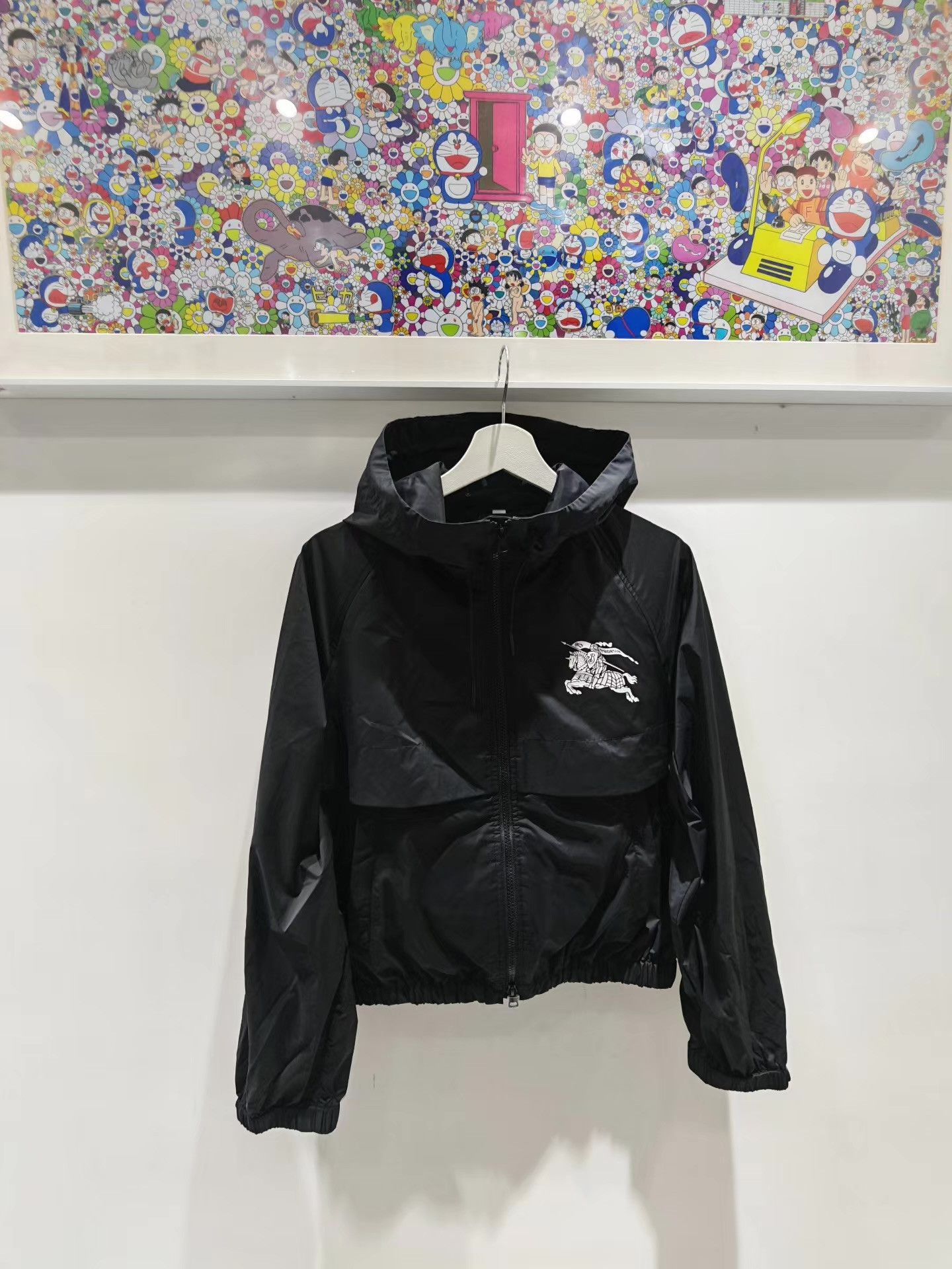 Burberry Burberry Women's Horse Logo PrintedHooded Zip-Up Jacket Q15 Size US M / EU 48-50 / 2 - 1 Thumbnail