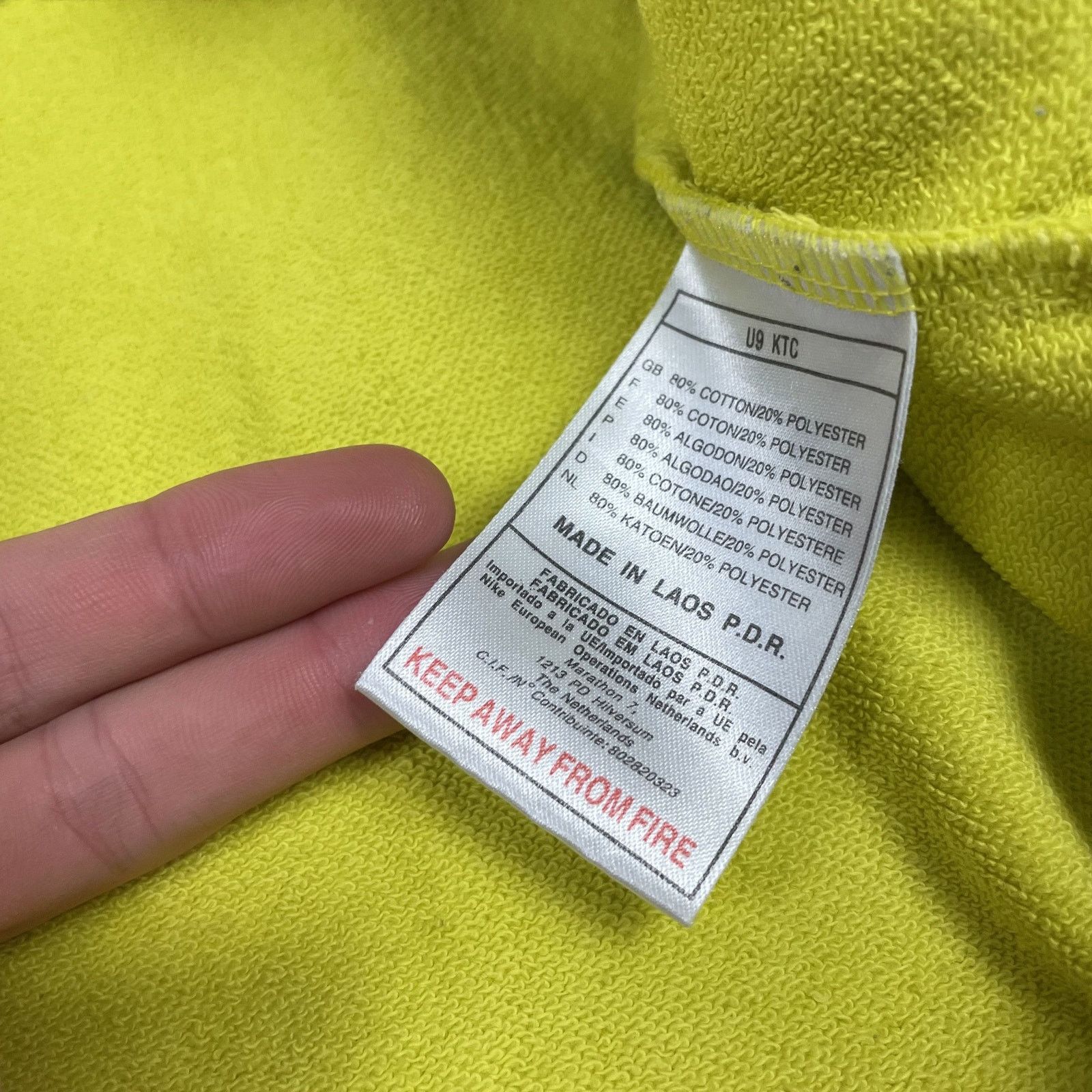 Nike × Vintage Nike Women's Yellow Swoosh Pullover Sweatshirt Large (12-14) Size L / US 10 / IT 46 - 9 Thumbnail