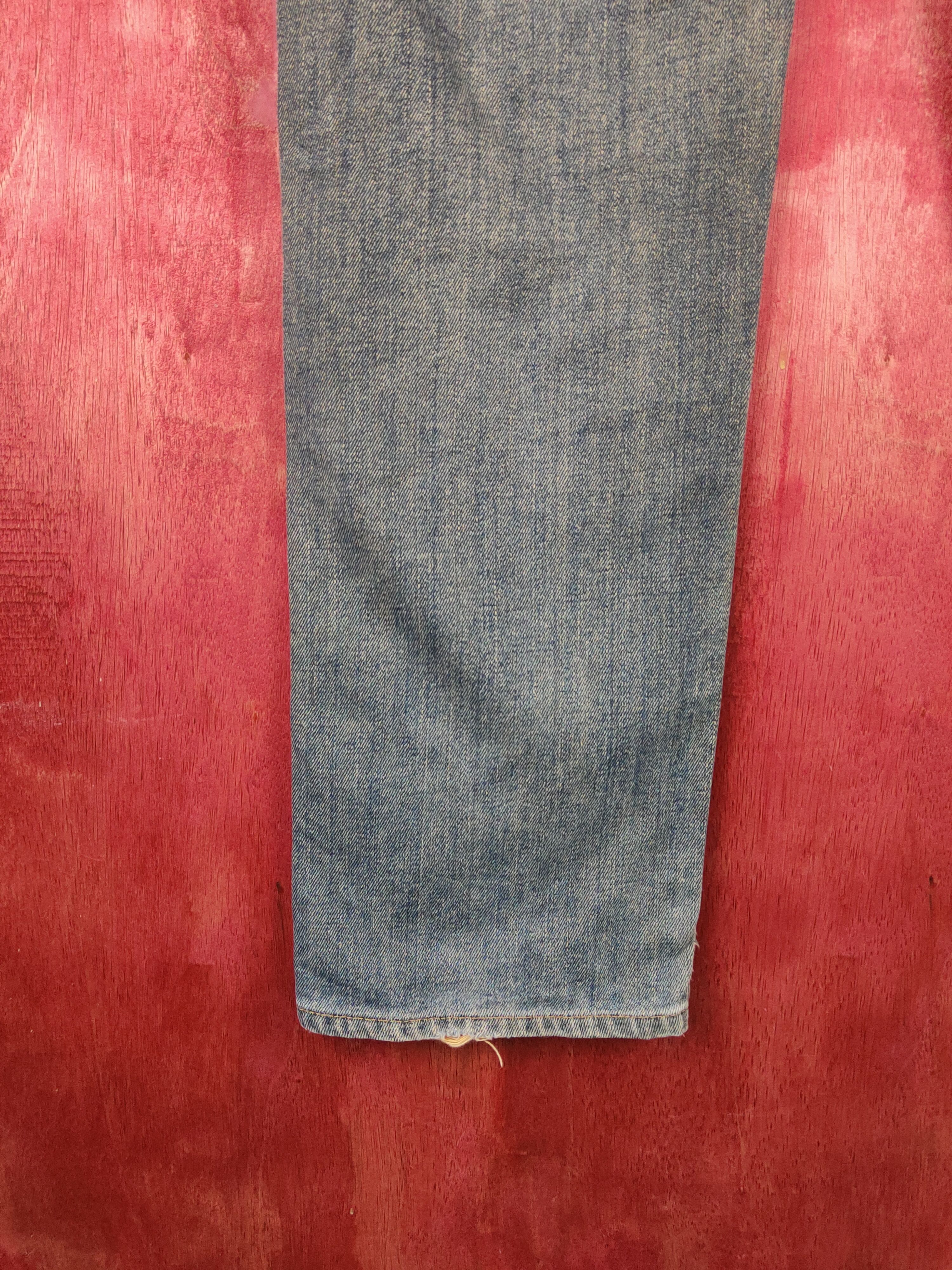 Edwin Edwin Dark Blue Faded distressed jeans Denim #S1608 Size US 35 - 11 Thumbnail