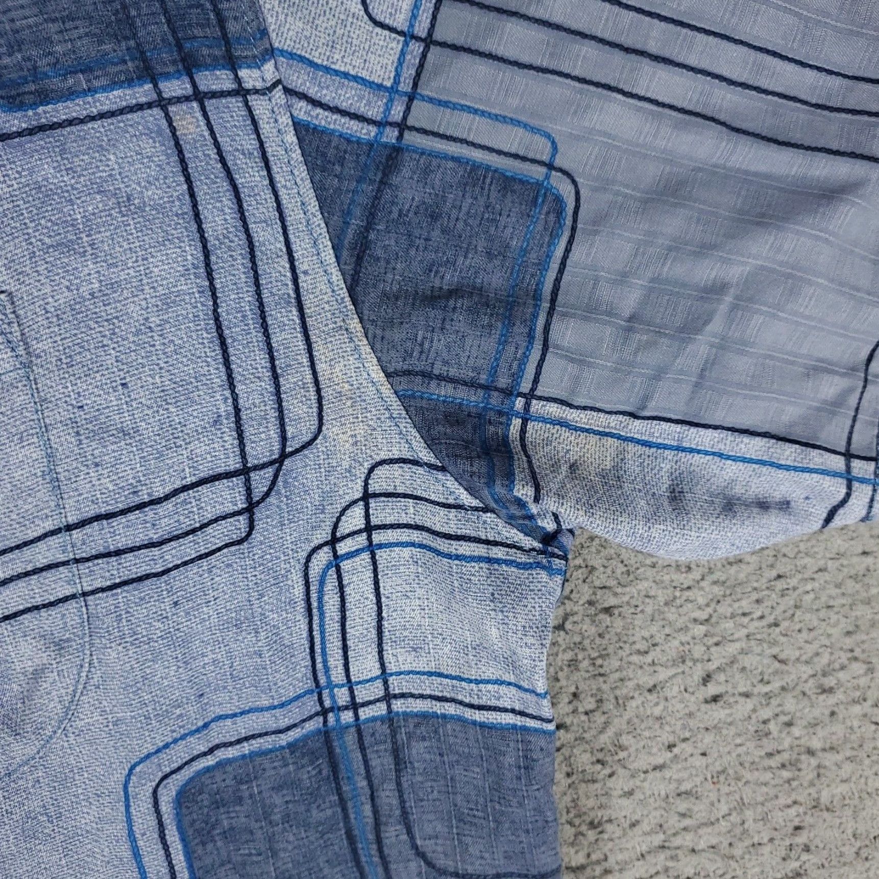 Tommy Bahama Tommy Bahama Button-Up Shirt Mens Large Blue Geometric Hawaiian Short Sleeve Size US L / EU 52-54 / 3 - 4 Thumbnail