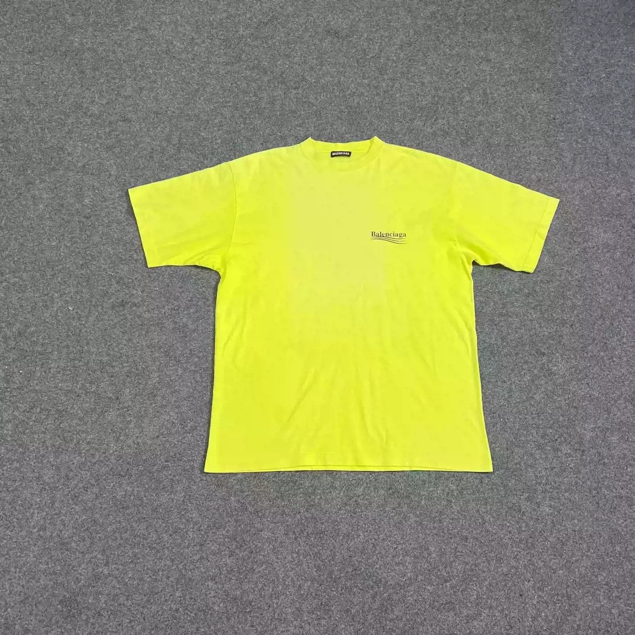 Balenciaga Balenciaga Lemon Yellow Wave Tee Short Sleeve | Grailed