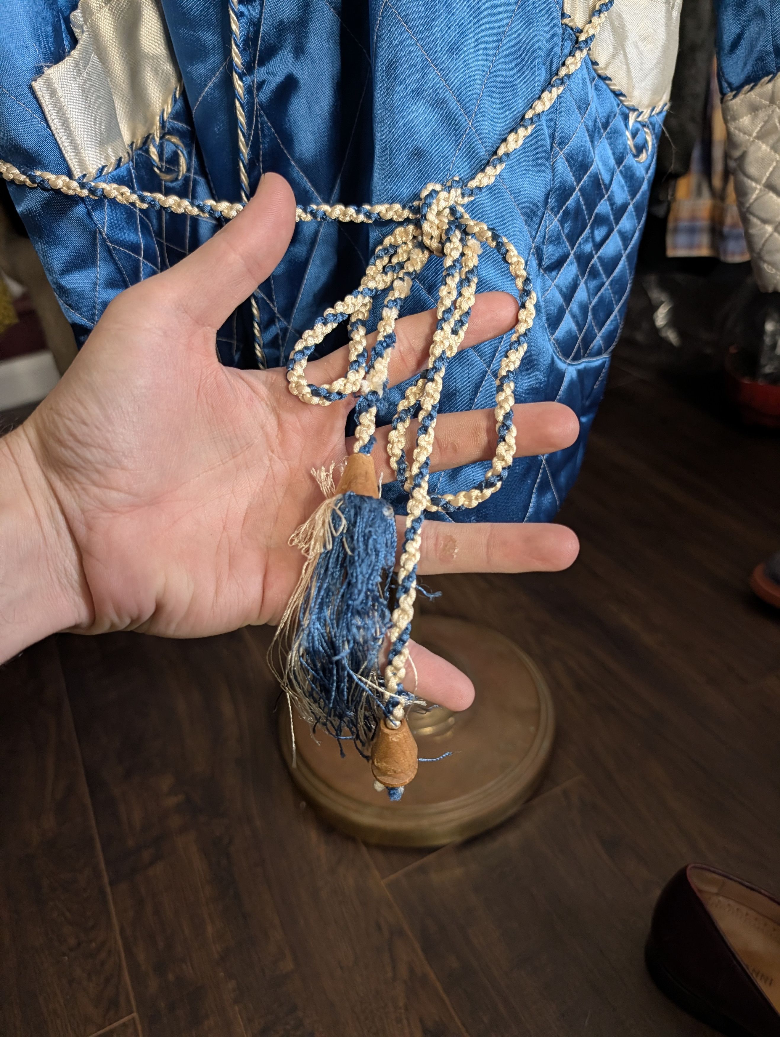 Japanese Brand VTG Dragon Embroidered Souvenir Smoking Jacket Tassel Tie Size US L / EU 52-54 / 3 - 4 Thumbnail