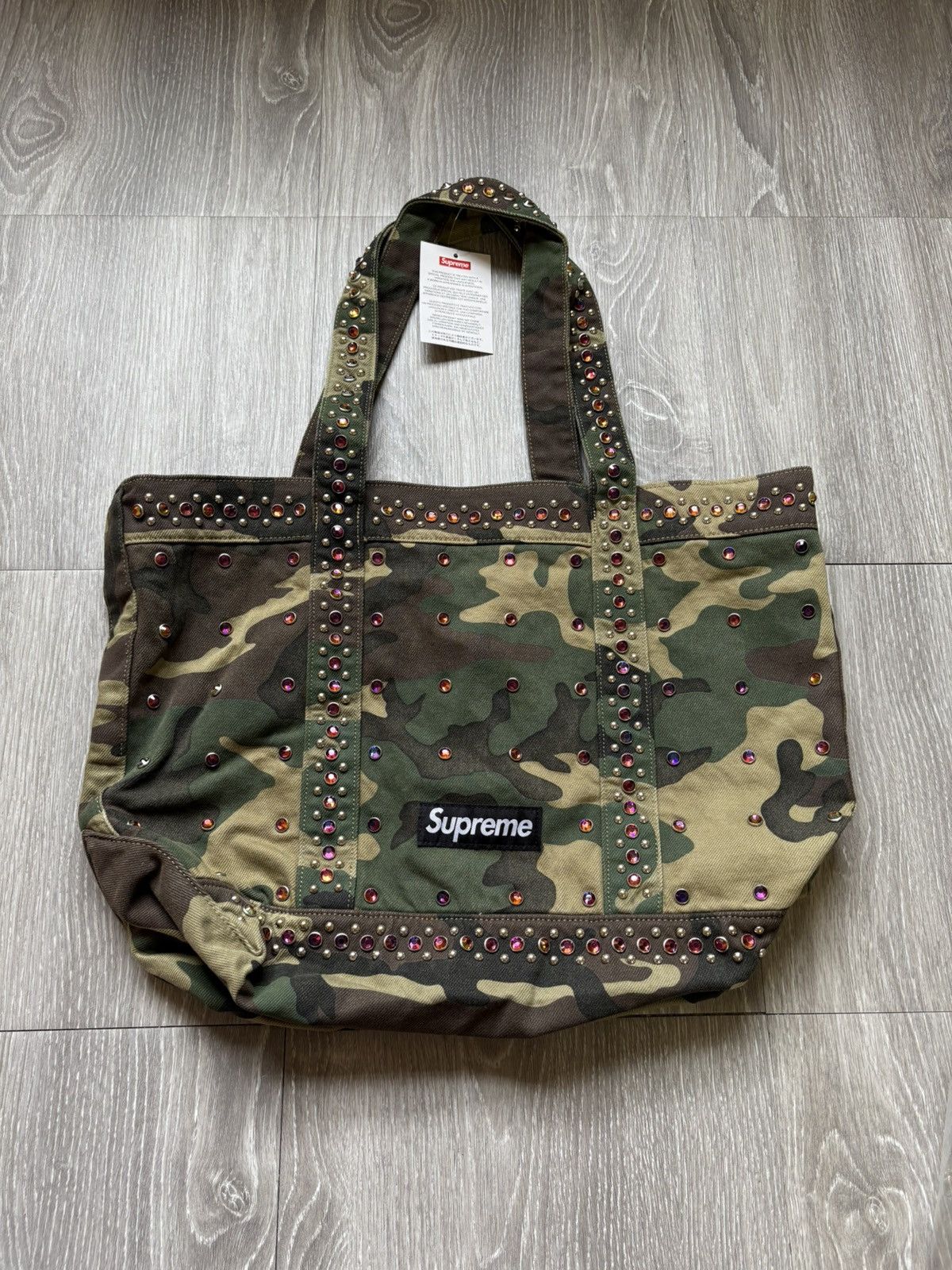 Pre-owned B B Simon X Supreme B.b Simon Camo Tote Bag In Multi