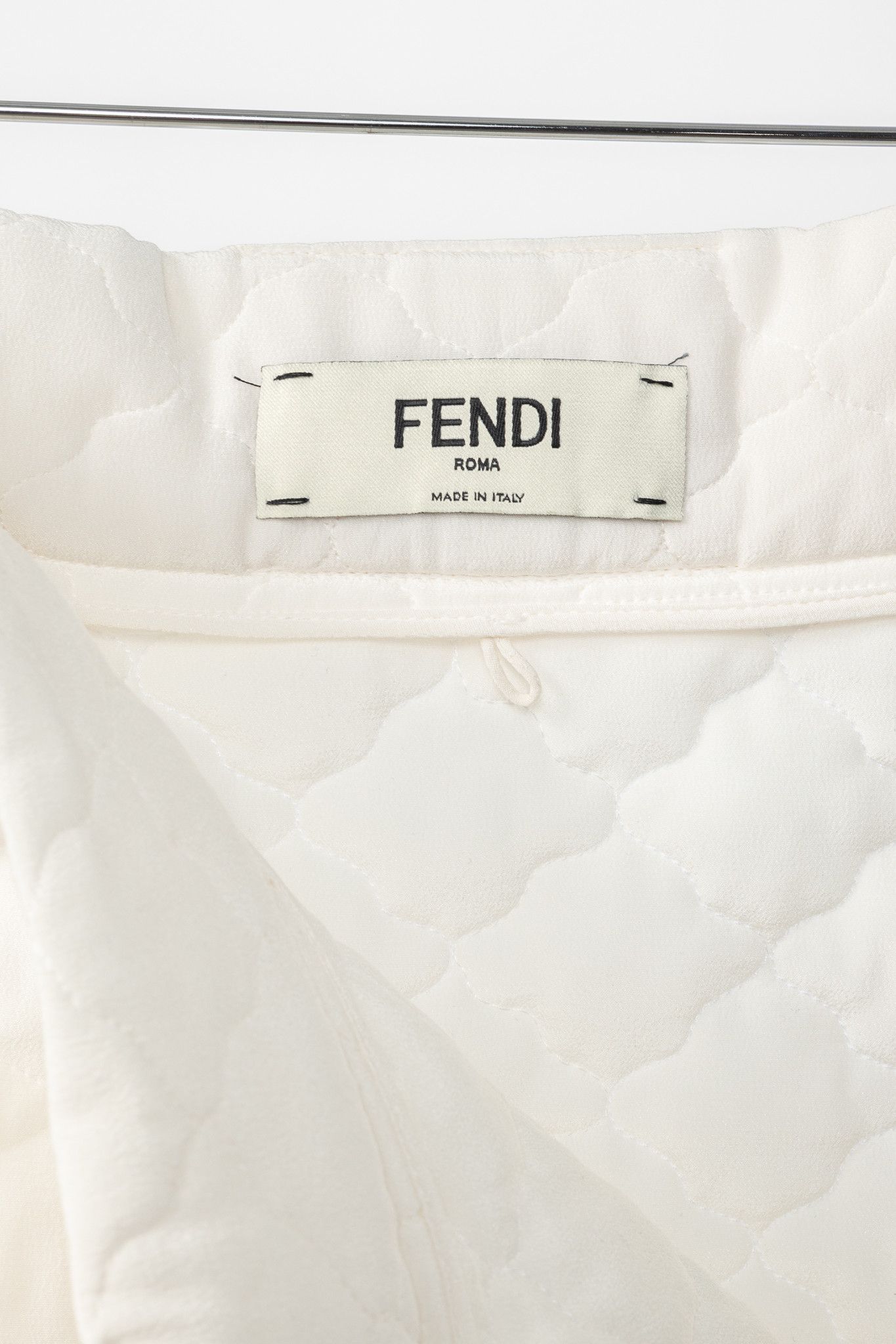 Fendi Fendi SS20 Runway Quilted Silk Crepe de Chine Mini Skirt Size 27" / US 4 / IT 40 - 4 Thumbnail