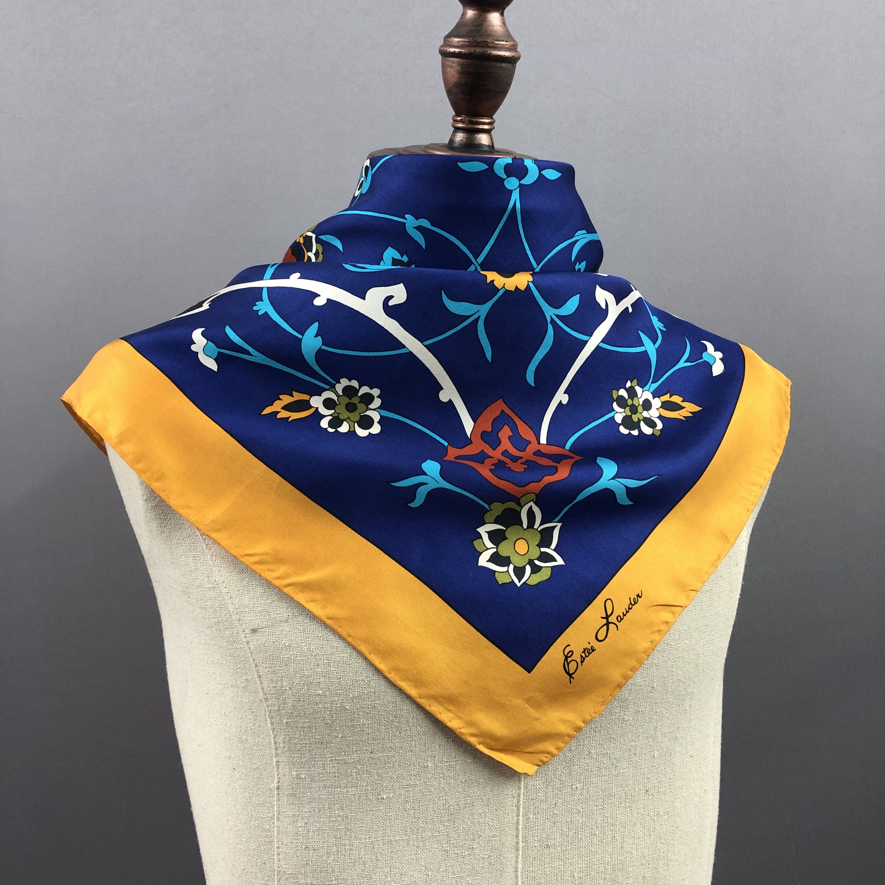Other × Vintage Vintage Estee Lauder SILK Scarf Twill Stole Wraps Scarves Size ONE SIZE - 4 Thumbnail