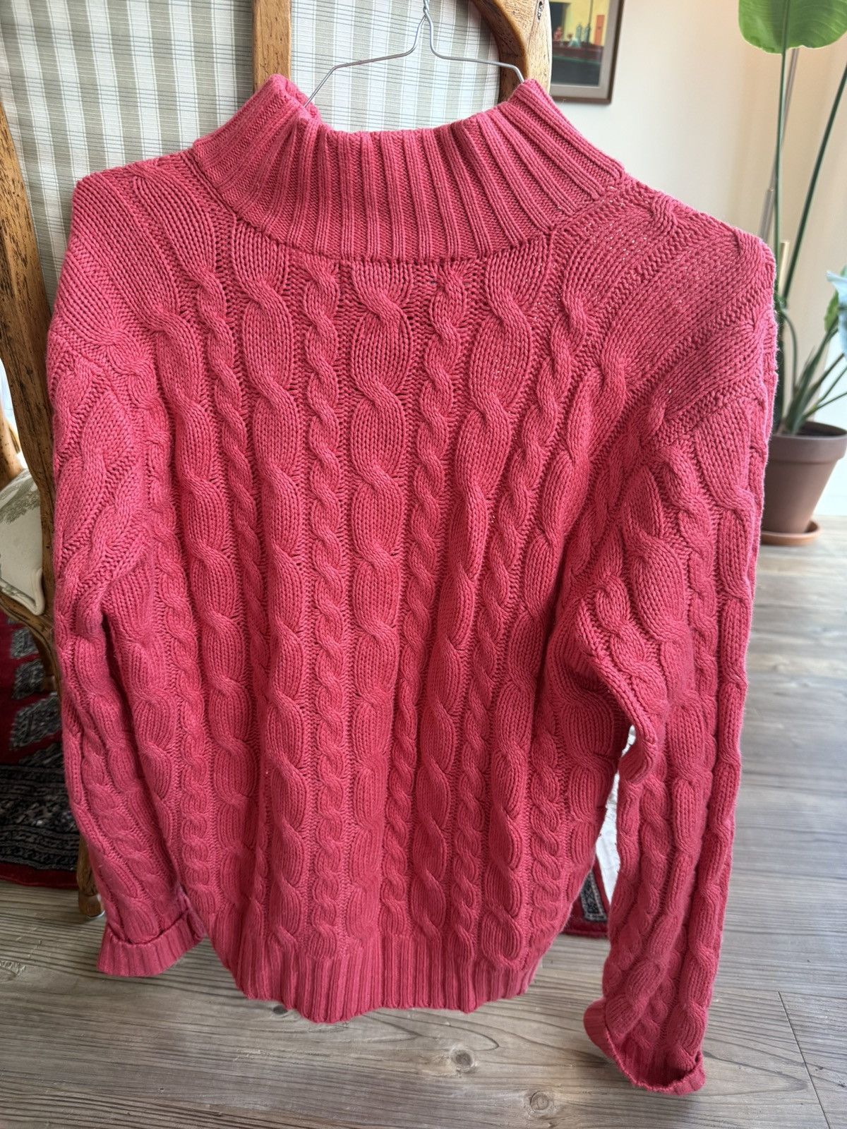 Polo Ralph Lauren Polo by Ralph Lauren Red Cable Knit Sweater Size US S / EU 44-46 / 1 - 2 Thumbnail