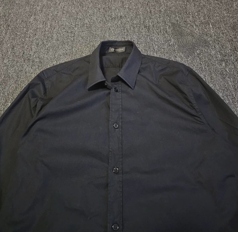 Versace Versace Men's Black Button-Up Shirt-yf Size US M / EU 48-50 / 2 - 1 Thumbnail