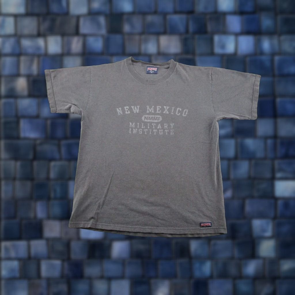 Jansport VINTAGE JanSport Shirt Mens 90s Y2K 1990s New Mexico Military Institute Gray Cotton Crew Neck Short Sleeve L USA Made Size US L / EU 52-54 / 3 - 1 Thumbnail