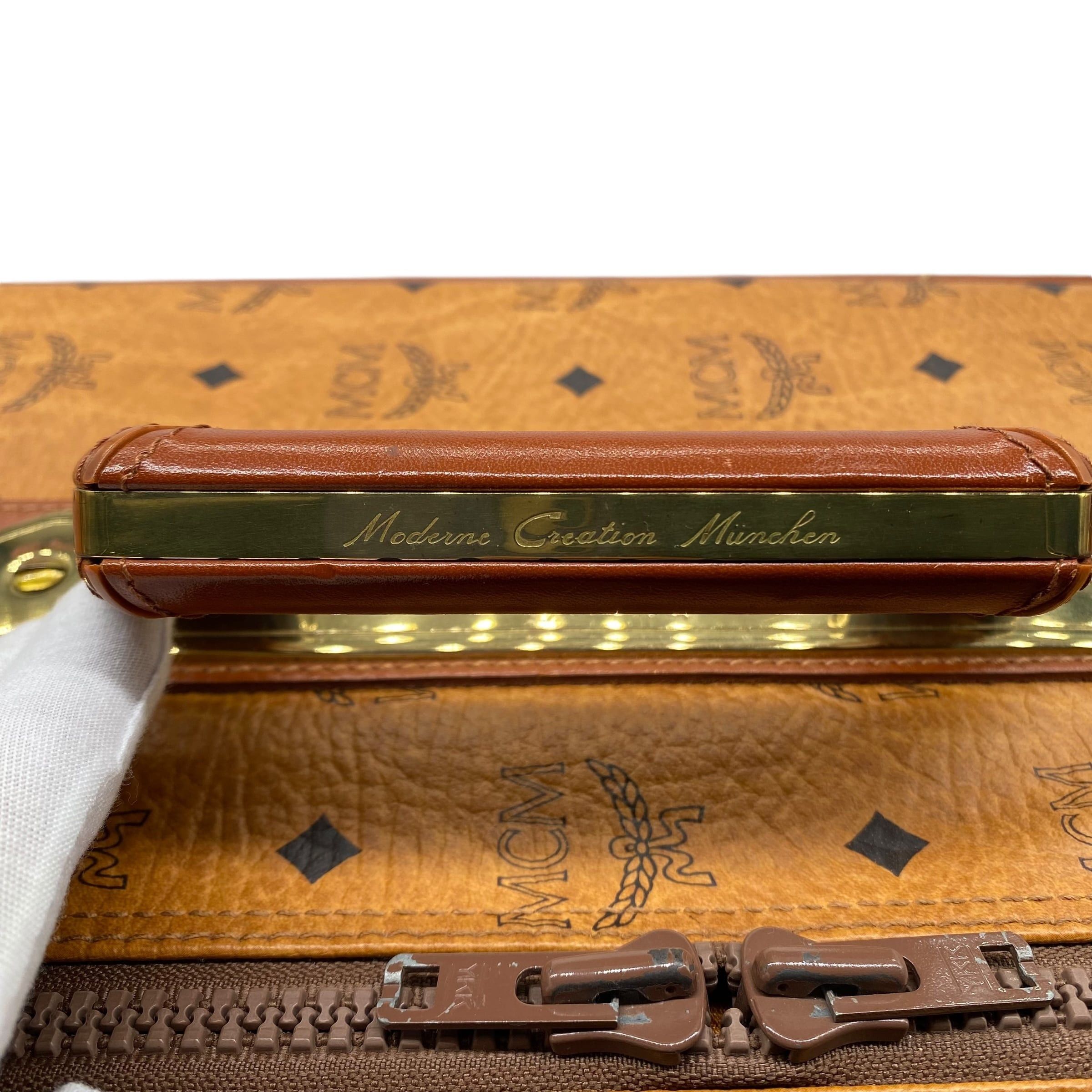 MCM Vintage MCM Visetos Trunk Case Cognac Size ONE SIZE - 9 Thumbnail