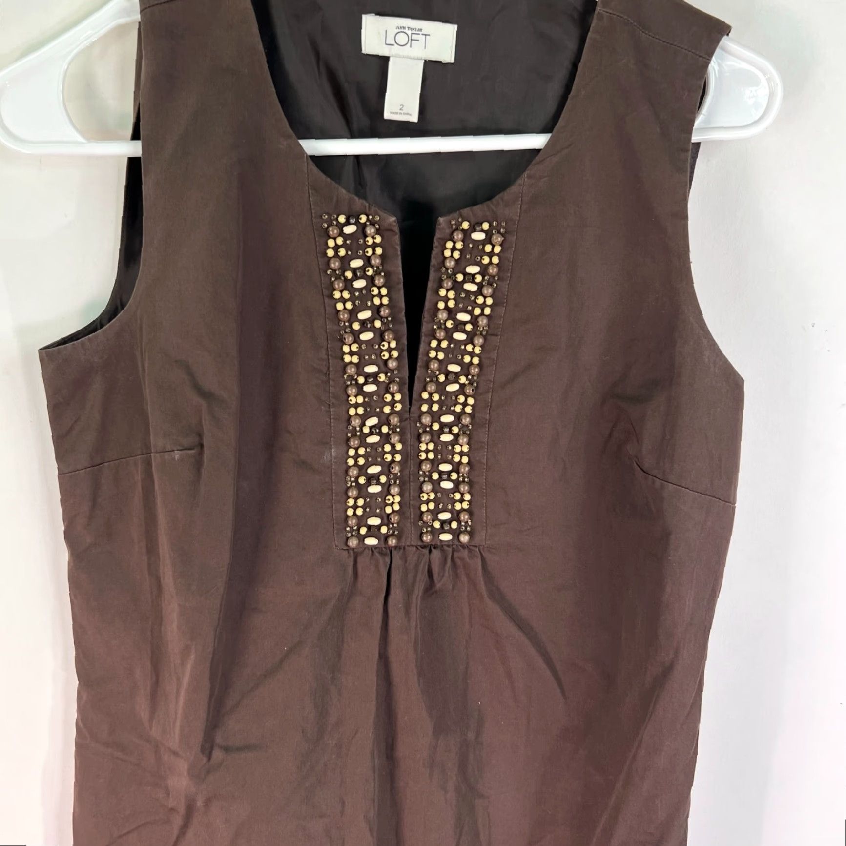 ann taylor loft brown dress Ann Taylor Loft brown, wide leg, pinstripe slacks, pants sz 4 – Solé Resale  Boutique main image 0