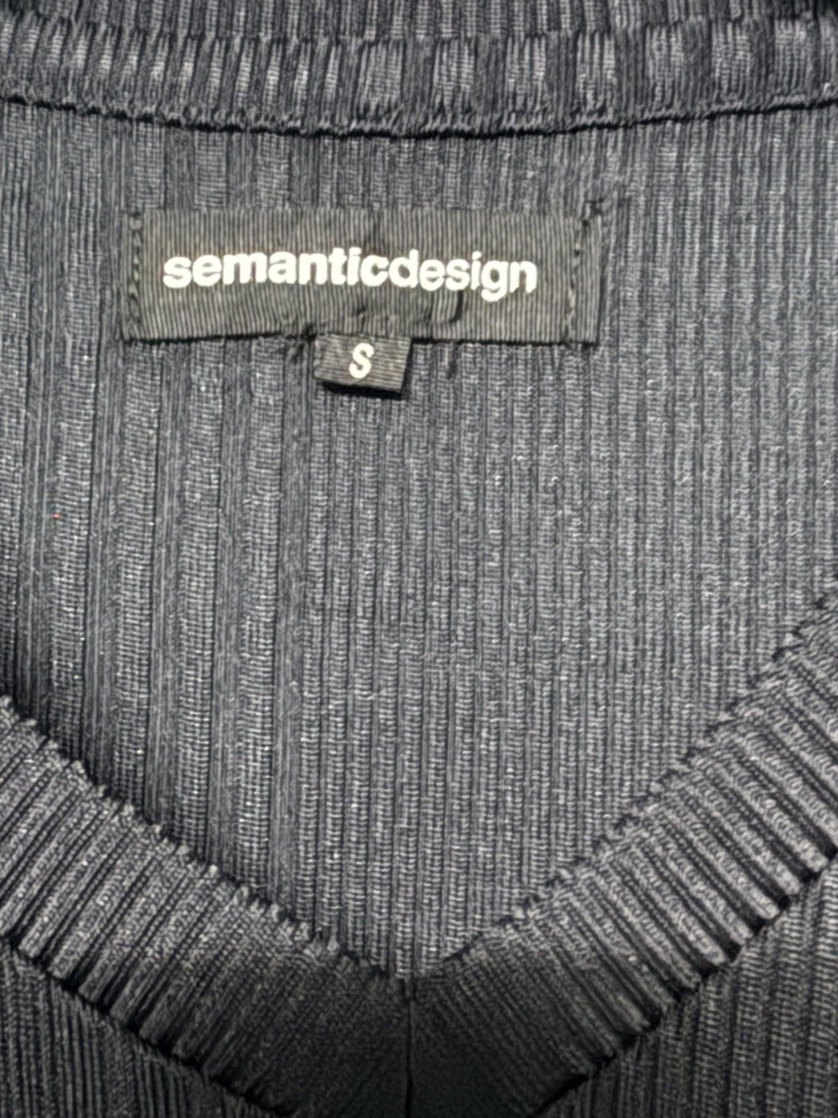 If Six Was Nine PUNK GOTHIC SEMANTIC DESIGN PLAIN V-NECK MESH KNIT L/S SHIRT Size US S / EU 44-46 / 1 - 9 Thumbnail