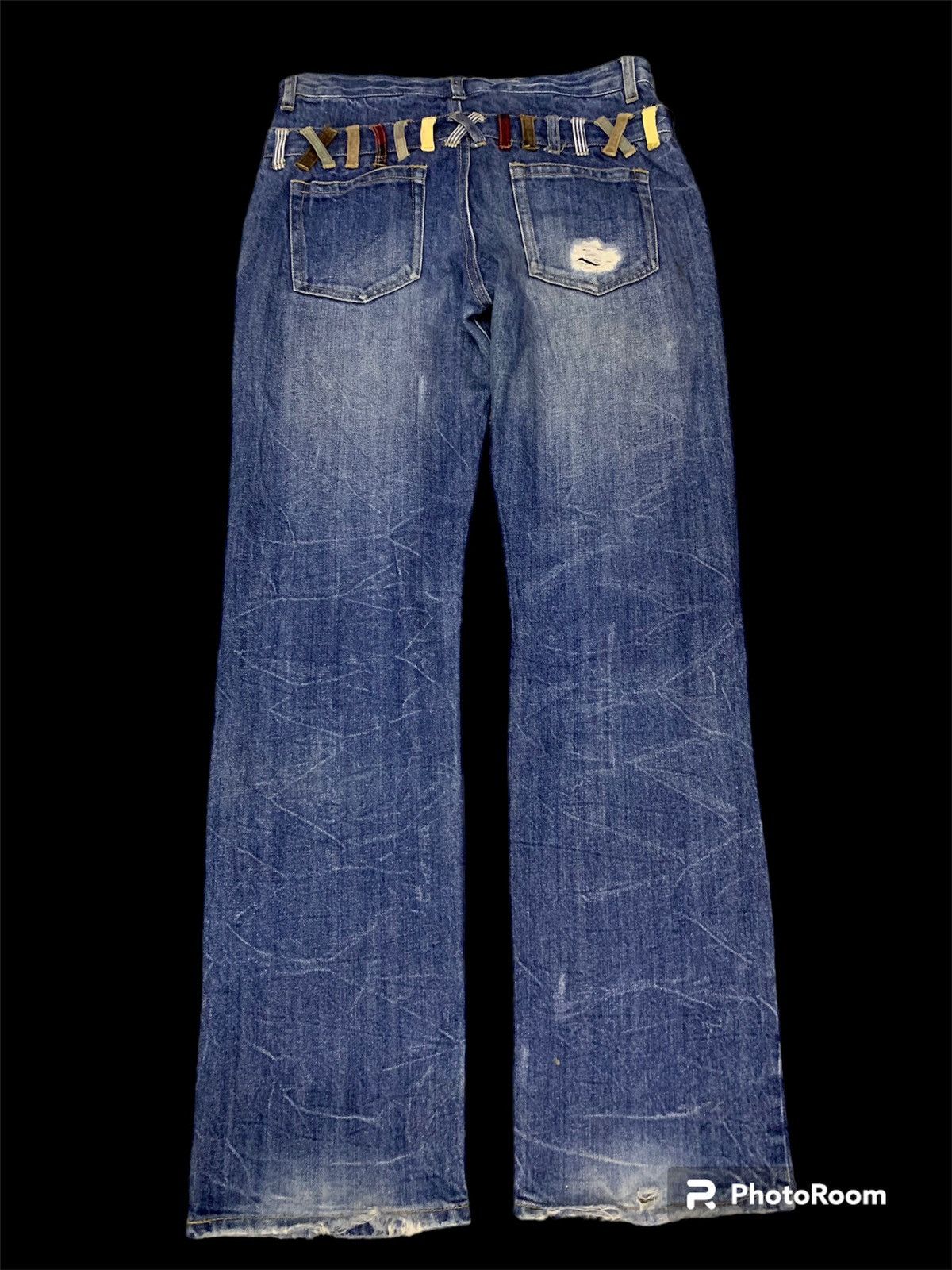 If Six Was Nine 🔥DOUBLE WAIST🔥PPFM INSPIRED JAPANESE UNBRAND DISTRESSED Size US 30 / EU 46 - 2 Thumbnail