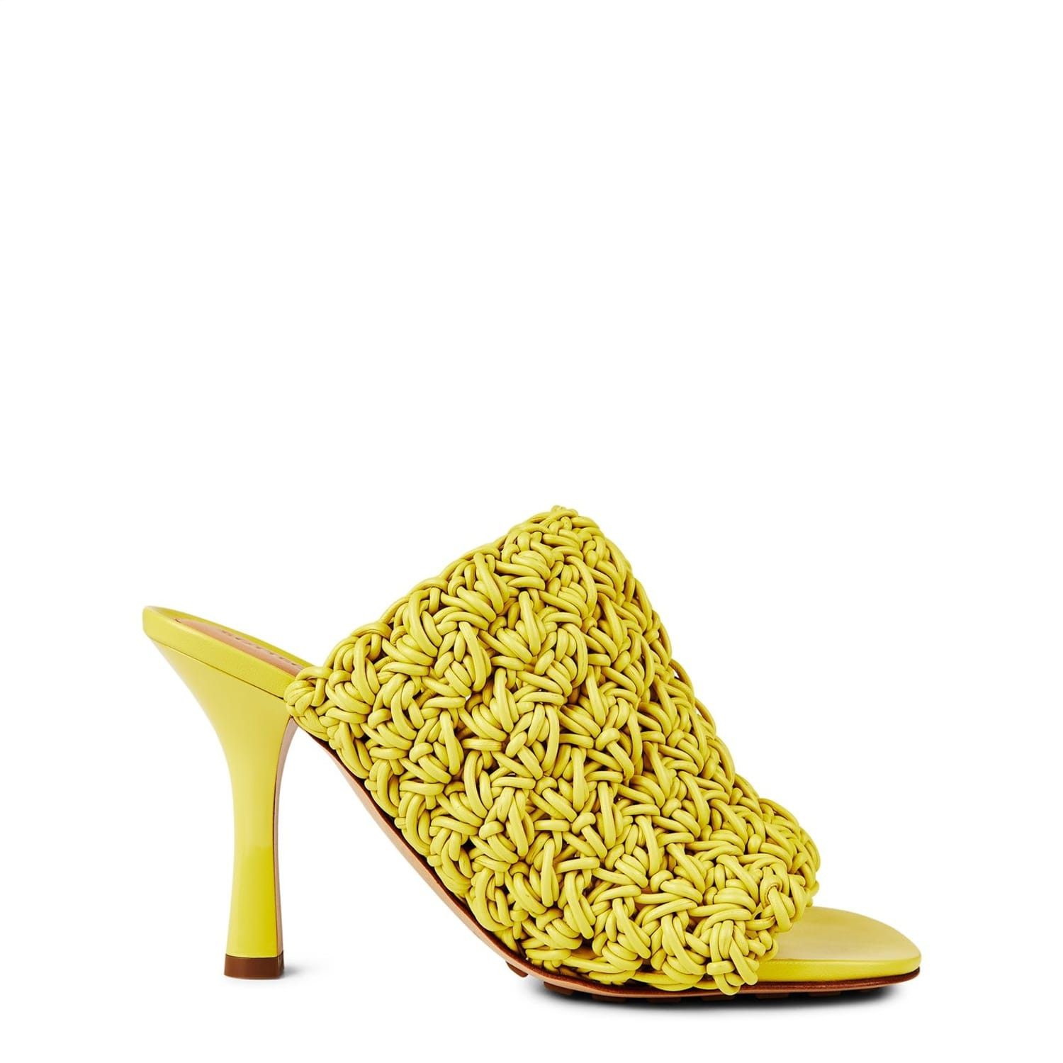 Bottega Veneta Bottega Veneta Bv Stiletto Heel Mules in Green Size US 5.5 / IT 35.5 - 1 Thumbnail
