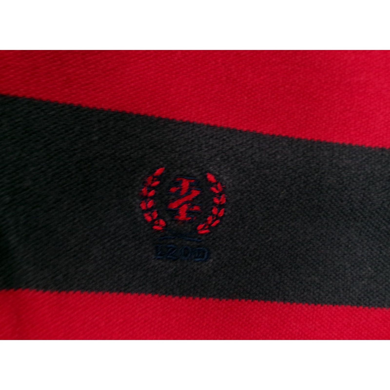 Izod IZOD Polo Shirt Men Large Red Striped Classic Preppy Casual Activewear Size US L / EU 52-54 / 3 - 3 Thumbnail