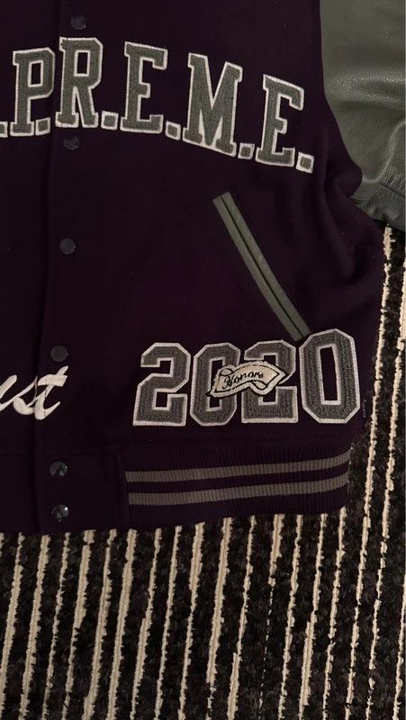 Supreme Supreme King Hooded Varsity Jacket Purple like new M Size US M / EU 48-50 / 2 - 4 Thumbnail