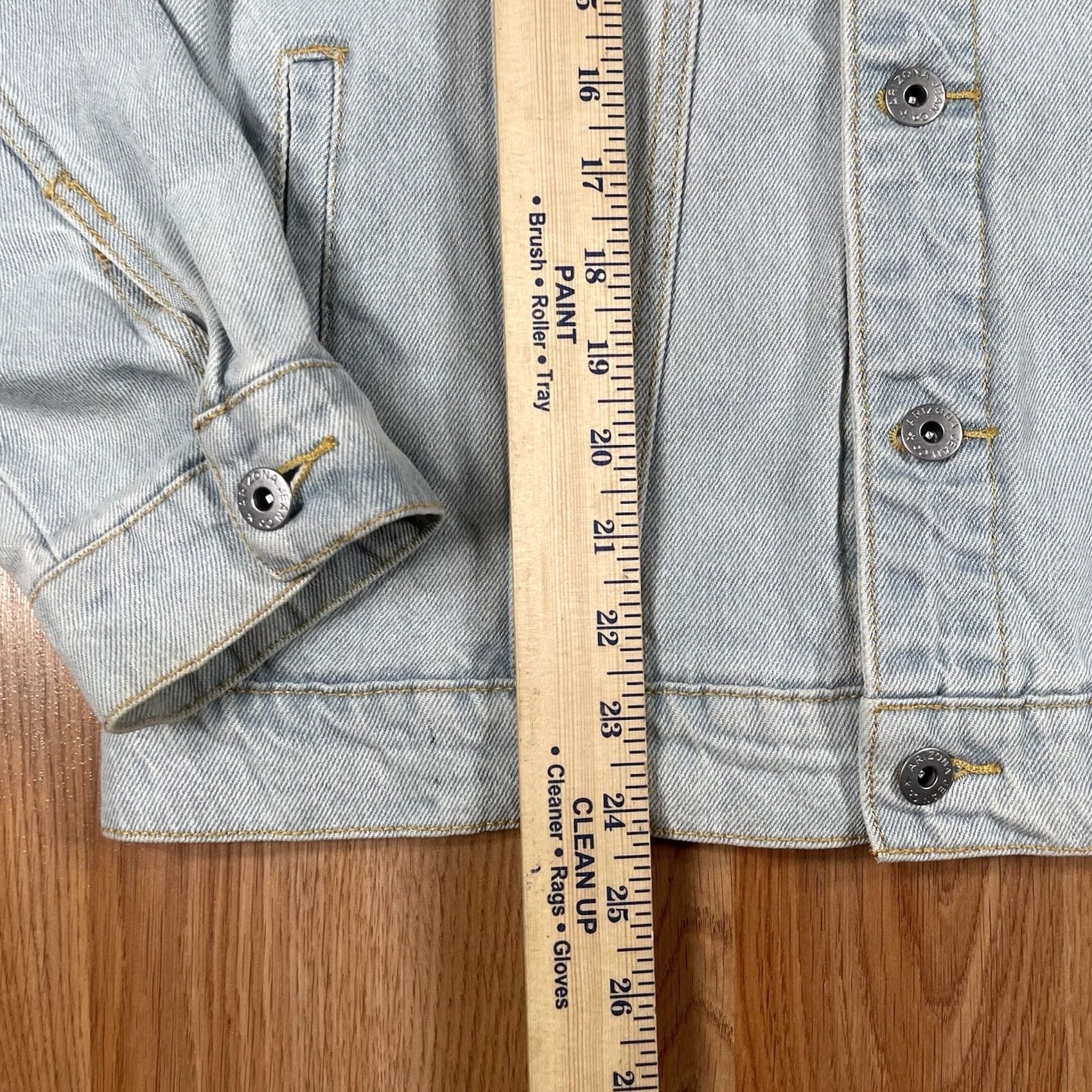 Vintage Arizona Jean Co Denim Jacket Mens M Medium Blue 100% Cotton Trucker Jacket Size US 31 - 5 Thumbnail
