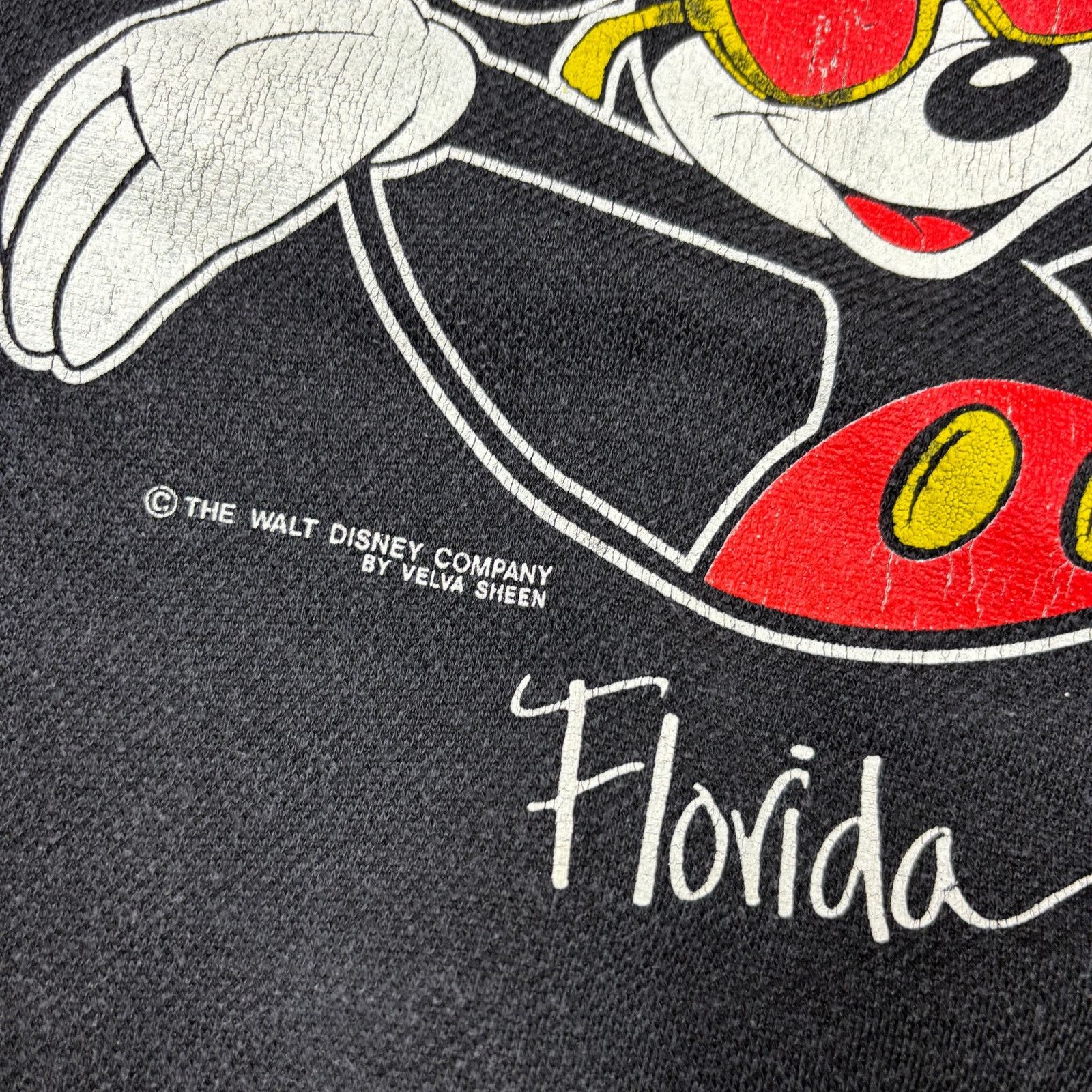 Disney × Velva Sheen × Vintage Vintage 80s Mickey Mouse Florida Raglan Sweatshirt Men's XL Size US XL / EU 56 / 4 - 3 Thumbnail