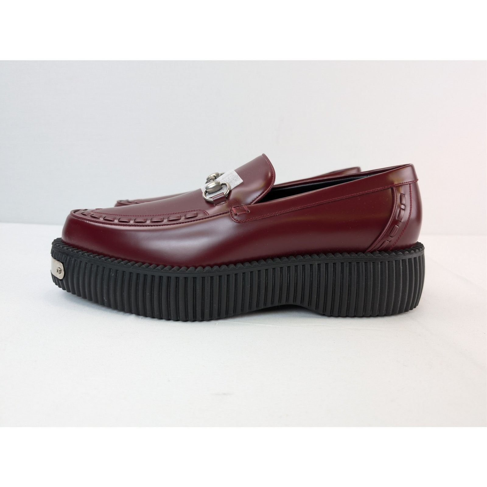 Gucci o1rshd1 Horsebit Creeper Loafer in Rosso Ancora Red leather Size US 11.5 / EU 44-45 - 11 Thumbnail