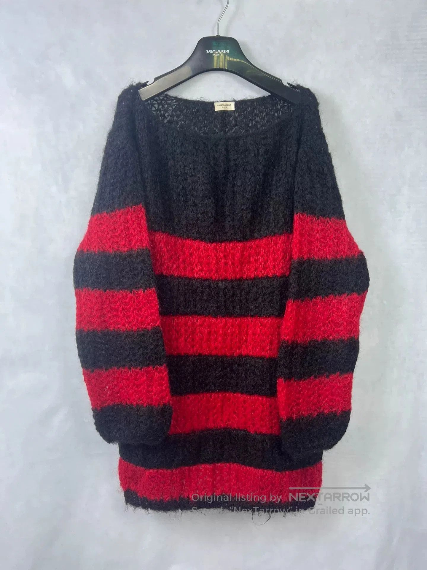 Saint Laurent Paris Saint Laurent Black Red Knit Sweater. Size US M / EU 48-50 / 2 - 1 Thumbnail
