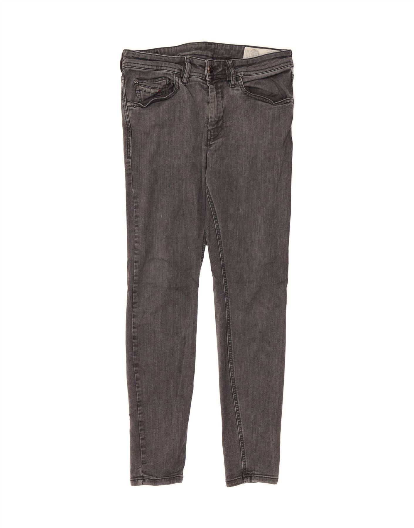 Diesel Womens Super Slim Skinny Jeans W30 L27 Grey Modal Size 42" / US 20 - 1 Thumbnail