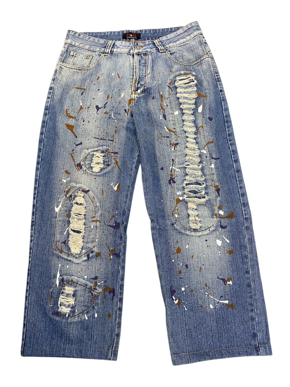 Dolce & Gabbana × Jean Splater distressed dolcegabbana archive pant Size US 35 - 1 Thumbnail