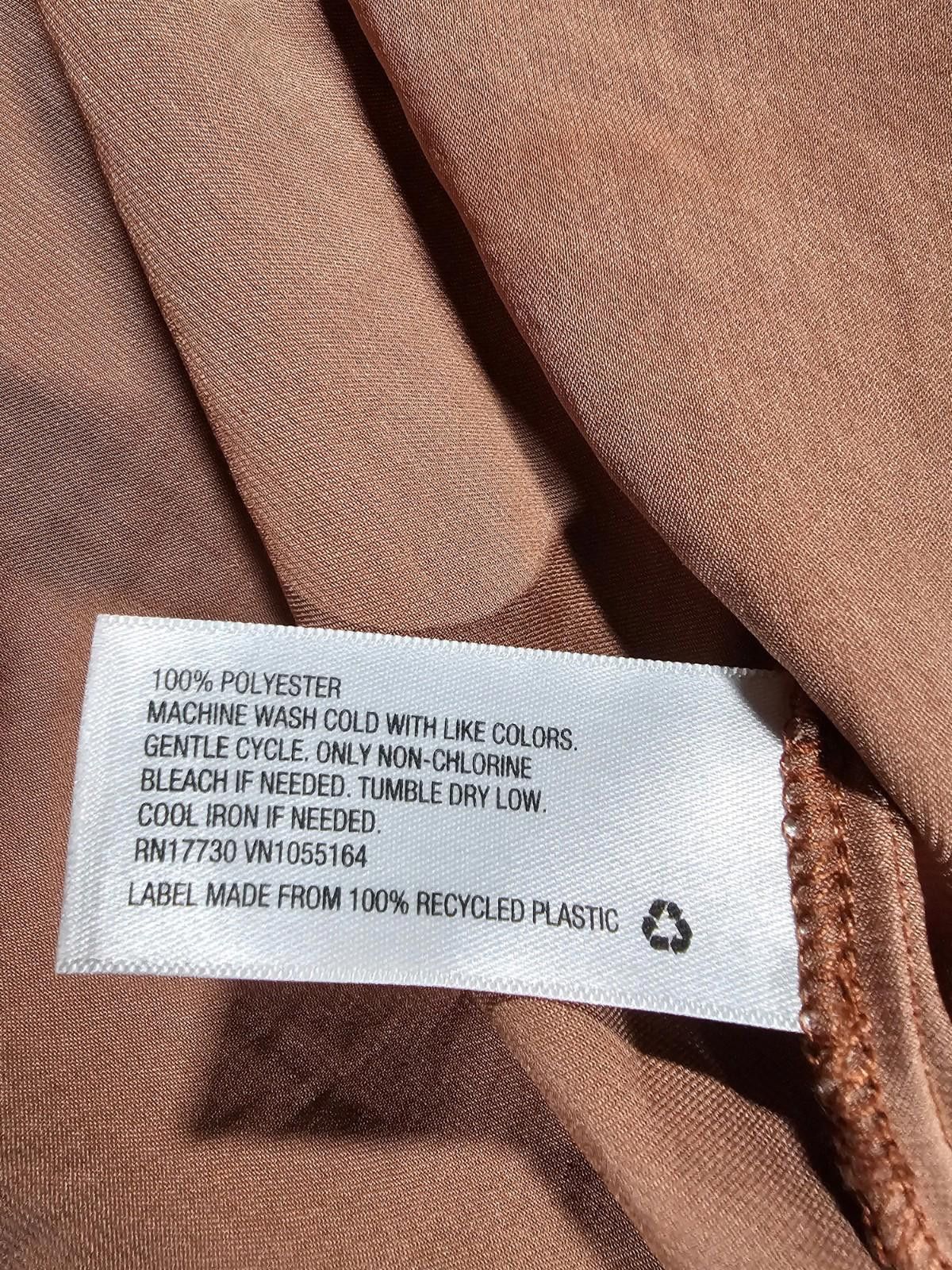 Other A New Day Long Sleeve L Womens Button Up Shirt Orange Brown Size L / US 10 / IT 46 - 6 Thumbnail