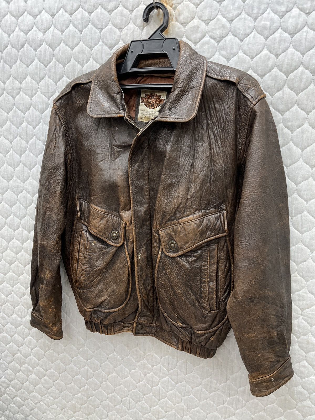 Harley Davidson A(38)🔥🔥🔥STEALS VTG HARLEY DAVIDSON LEATHER JACKET Size US M / EU 48-50 / 2 - 3 Thumbnail