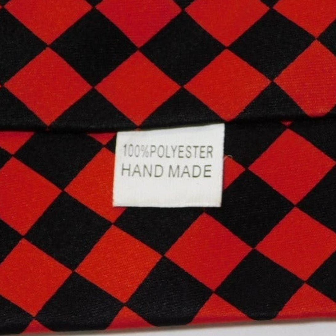 Other Hand Made Red Black Checkered Polyester Tie Size ONE SIZE - 4 Thumbnail