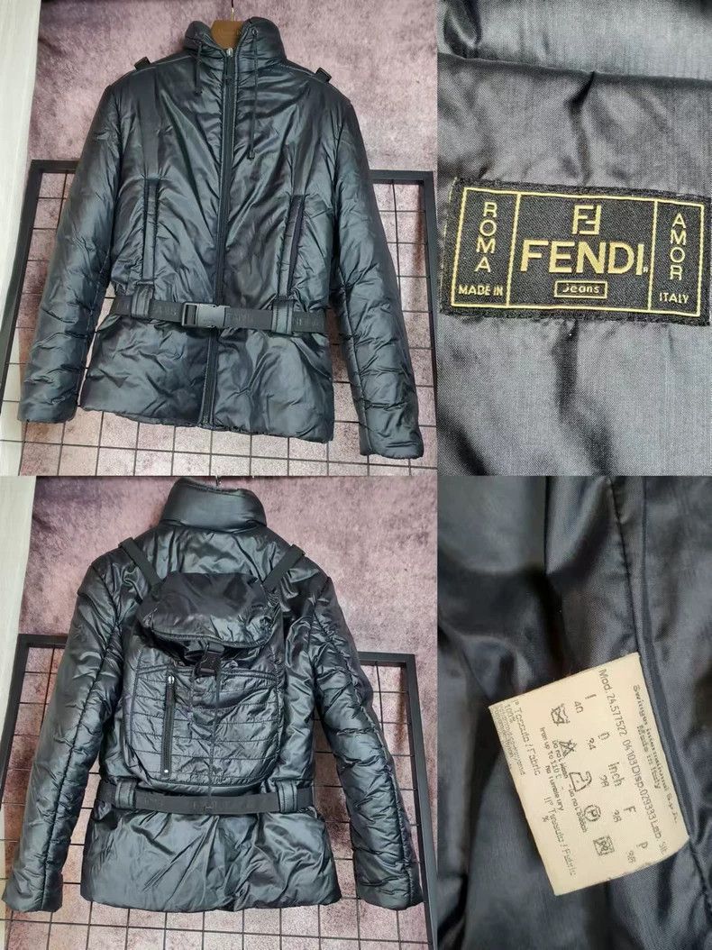 Fendi Fendi Vintage Puffer Coat with Backpack - dmc Size US S / EU 44-46 / 1 - 1 Thumbnail