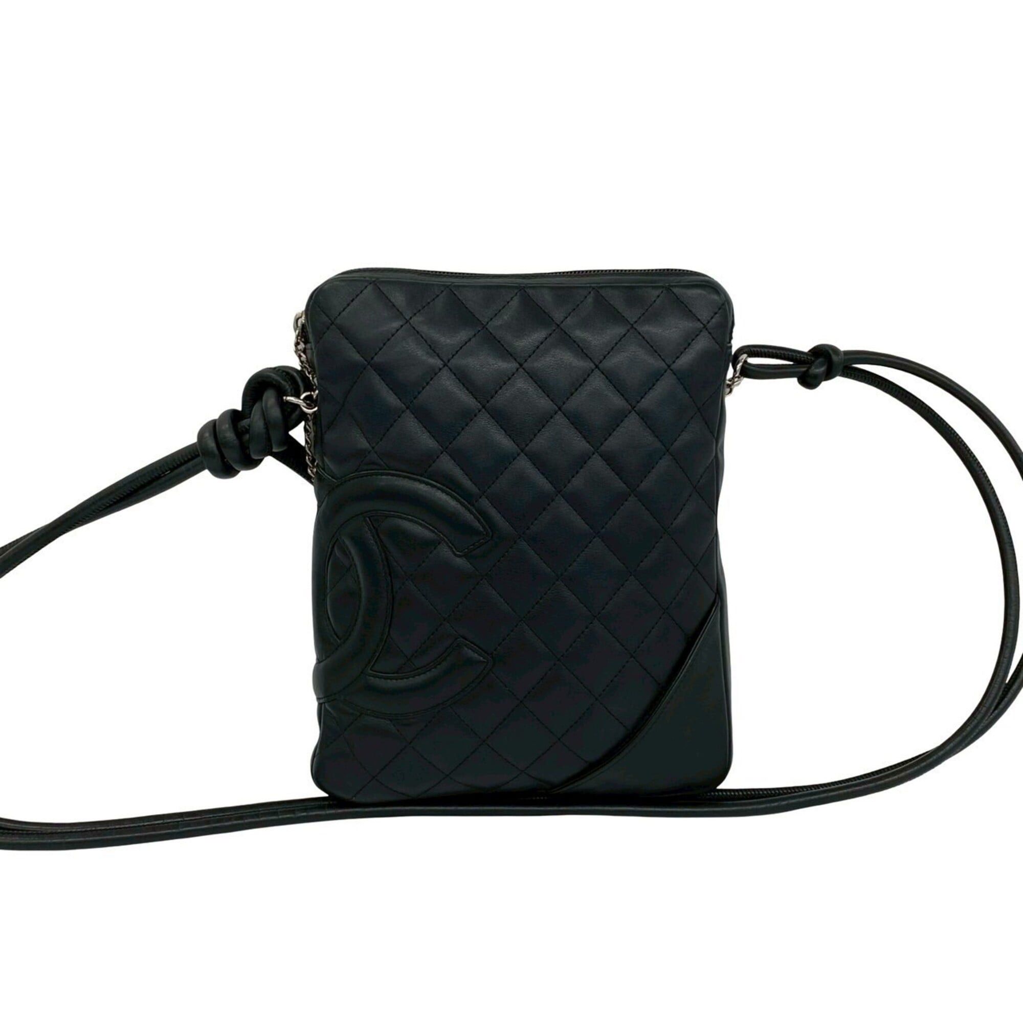 Chanel CHANEL Vintage Cambon Line Coco Mark Leather Mini Shoulder Bag Black 236-7 Size ONE SIZE - 1 Thumbnail