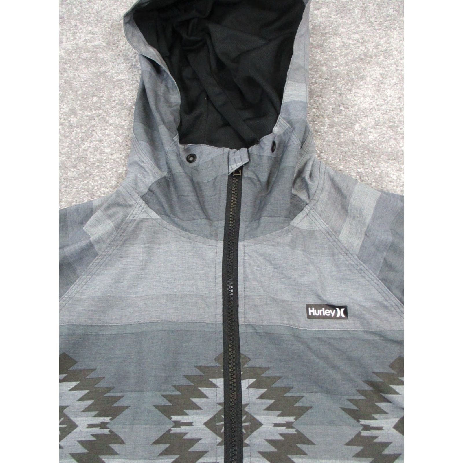Hurley Hurley X Pendleton Jacket Mens Small Gray Full Zip Windbreaker Mid-Length Regular Zip Size US S / EU 44-46 / 1 - 2 Thumbnail