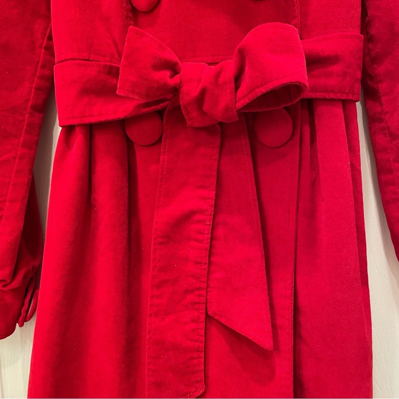 Other Vintage Heart Lined Red Velour Coat Size M / US 6-8 / IT 42-44 - 6 Thumbnail