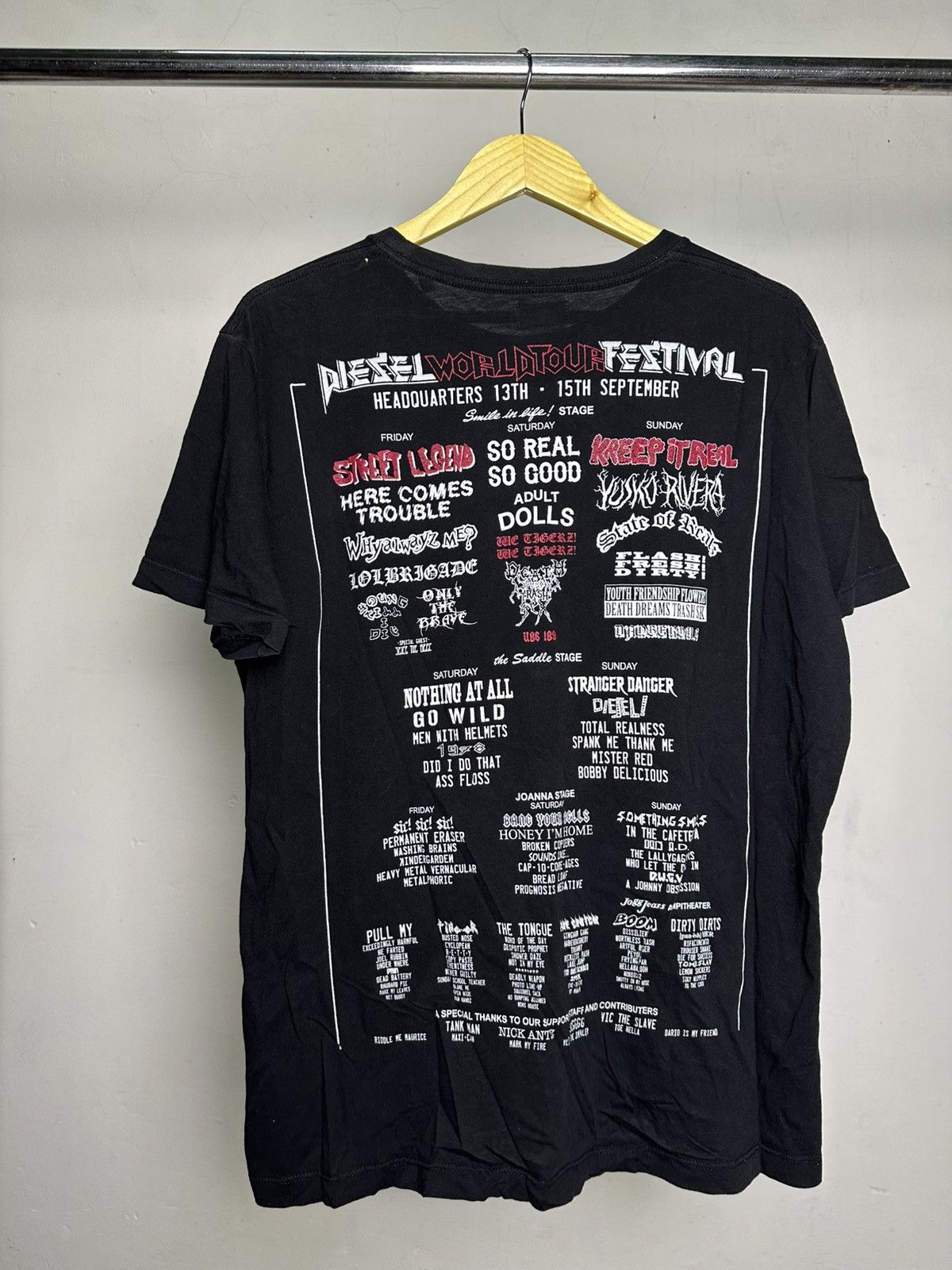 Diesel × If Six Was Nine × Le Grande Bleu (L.G.B.) Diesel World Tour Gothic Punk Tshirt Size US M / EU 48-50 / 2 - 2 Thumbnail