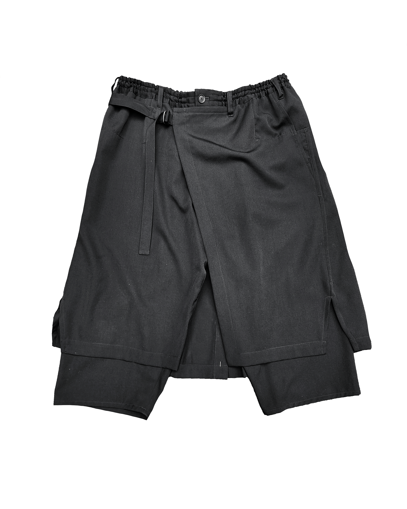 Yohji Yamamoto Size 2 Yohji Yamamoto Pour Homme Wool Gabardine Wrap Pants Size US 36 / EU 52 - 1 Thumbnail