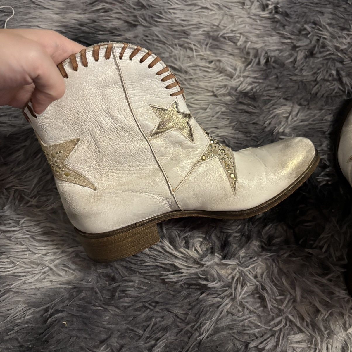 Other × Vintage Italian Vero Cuoio Stars Cowboy Boots amazing beautiful Size US 8 / IT 38 - 12 Thumbnail