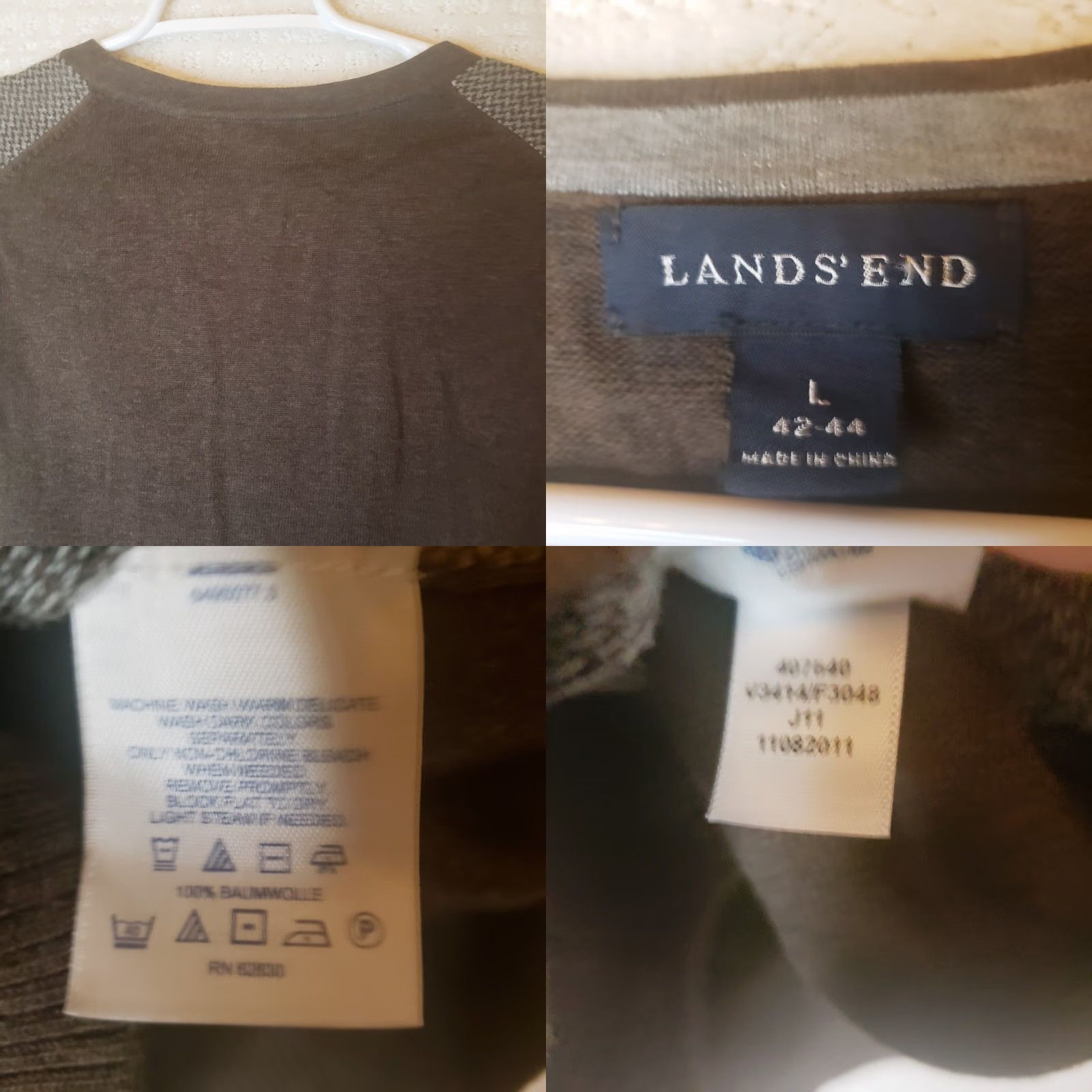 Lands' End Lands' End Sweater Vest Mens Large Brown Herringbone V-Neck Cotton Knit Clv Pullover Comfort Outdoor L Brown Mens Regular Vest Like New Pre-owned Size US L / EU 52-54 / 3 - 8 Thumbnail