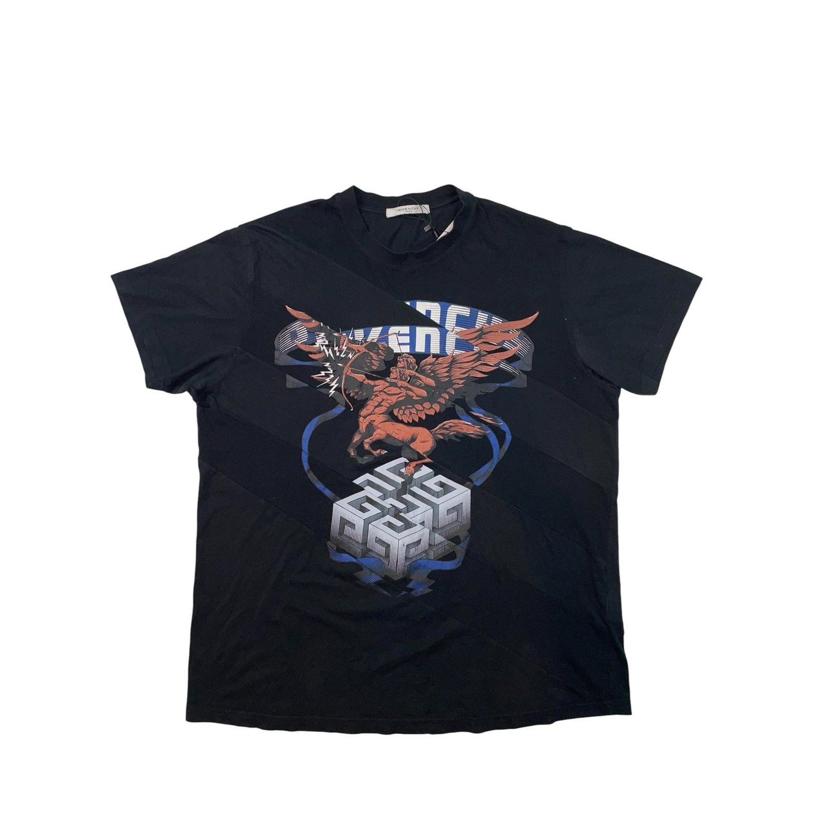 Givenchy Givenchy Hercules Black & Blue Tee Size US S / EU 44-46 / 1 - 1 Thumbnail