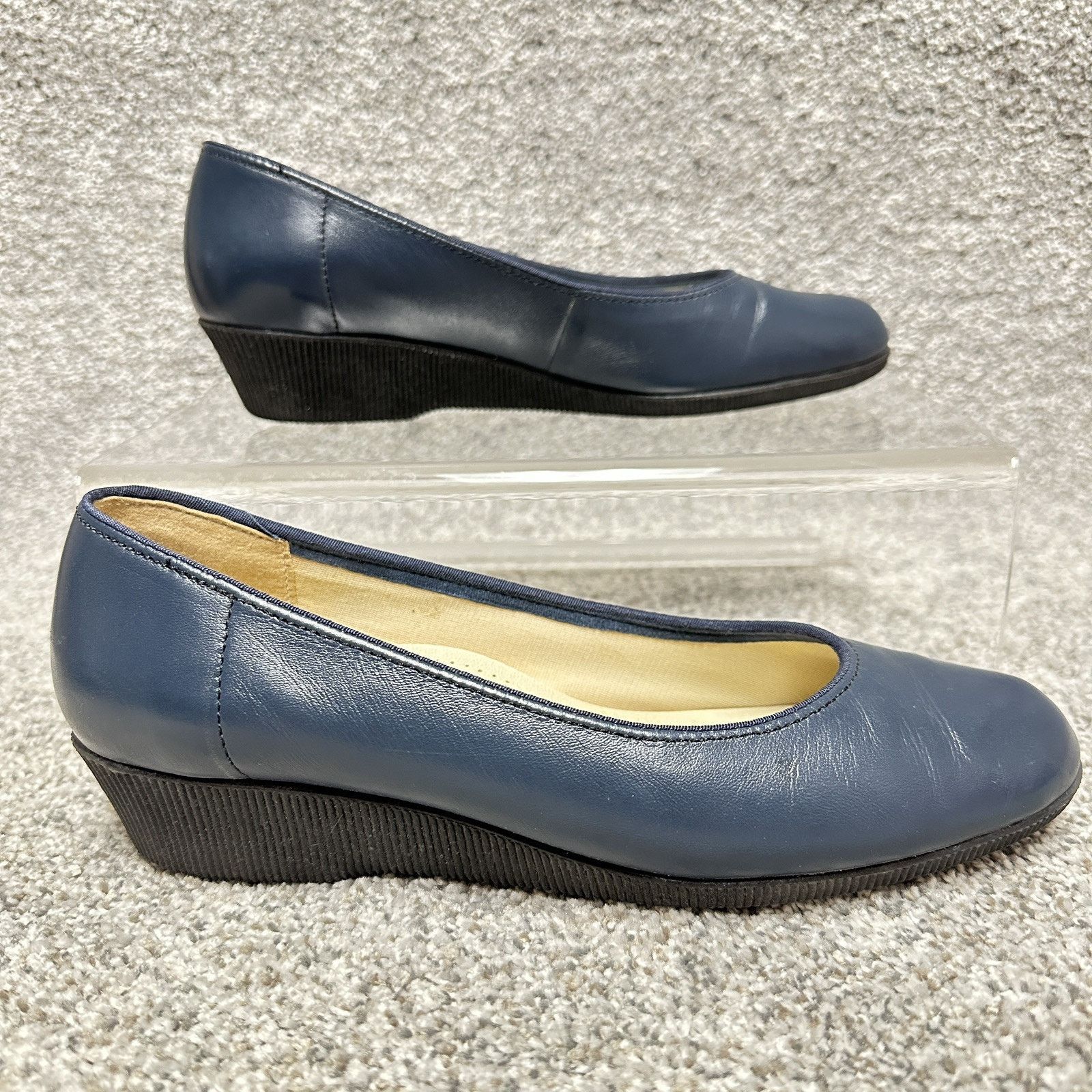 Other Vintage 80s 90s Wedge Shoes 7 Leather Comfort Luxury Office Size US 7 / IT 37 - 1 Thumbnail