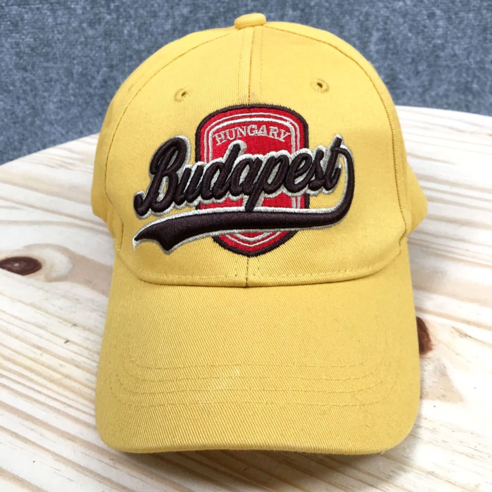 Logo 7 Hungary Budapest Baseball Cap Unisex Yellow OS Adjustable Embroidered Logo Size ONE SIZE - 2 Thumbnail