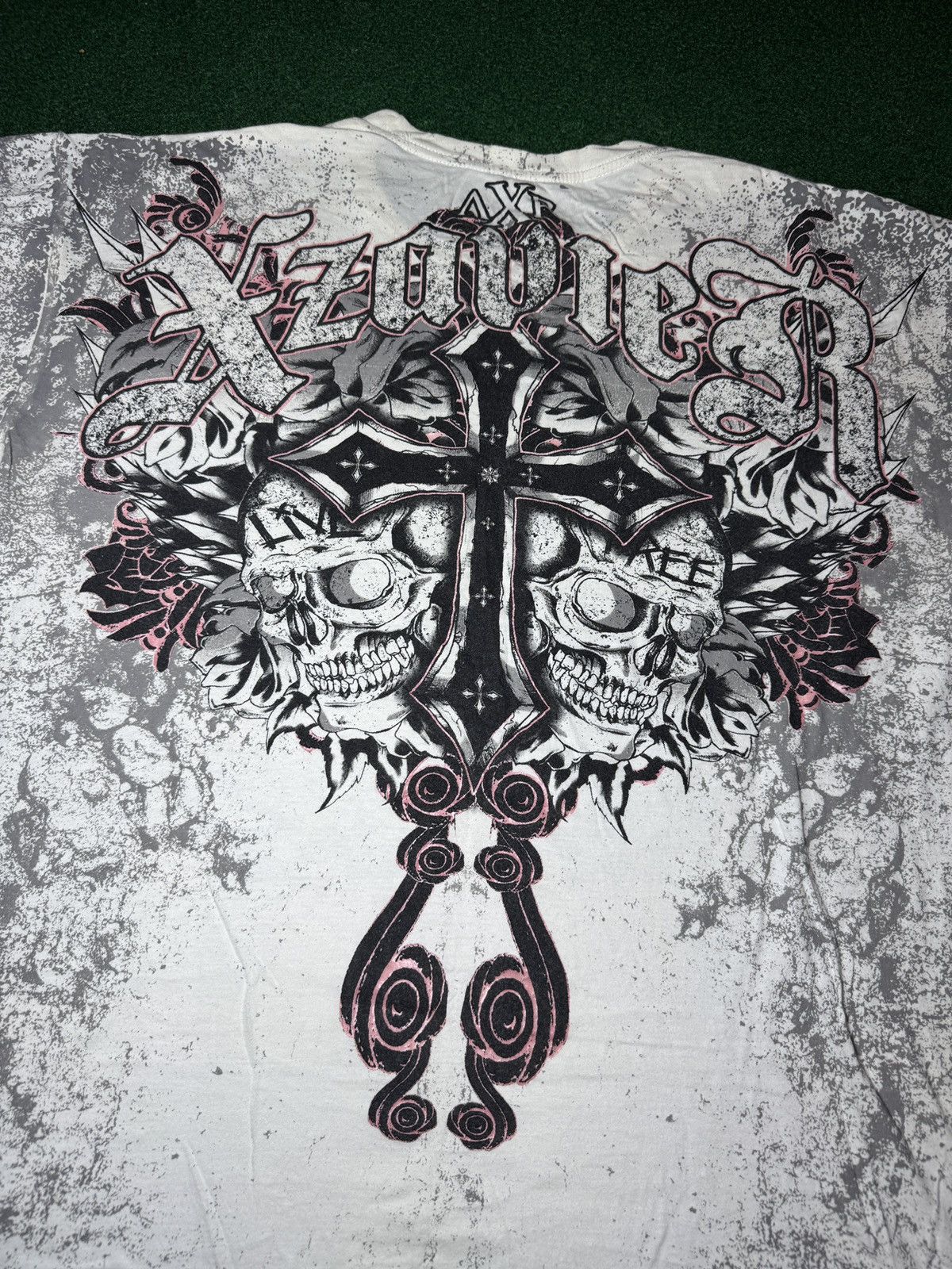 Affliction Y2K Xzavier Affliction Style Cross Skull Pinkman XL T Shirt Size US XL / EU 56 / 4 - 4 Thumbnail