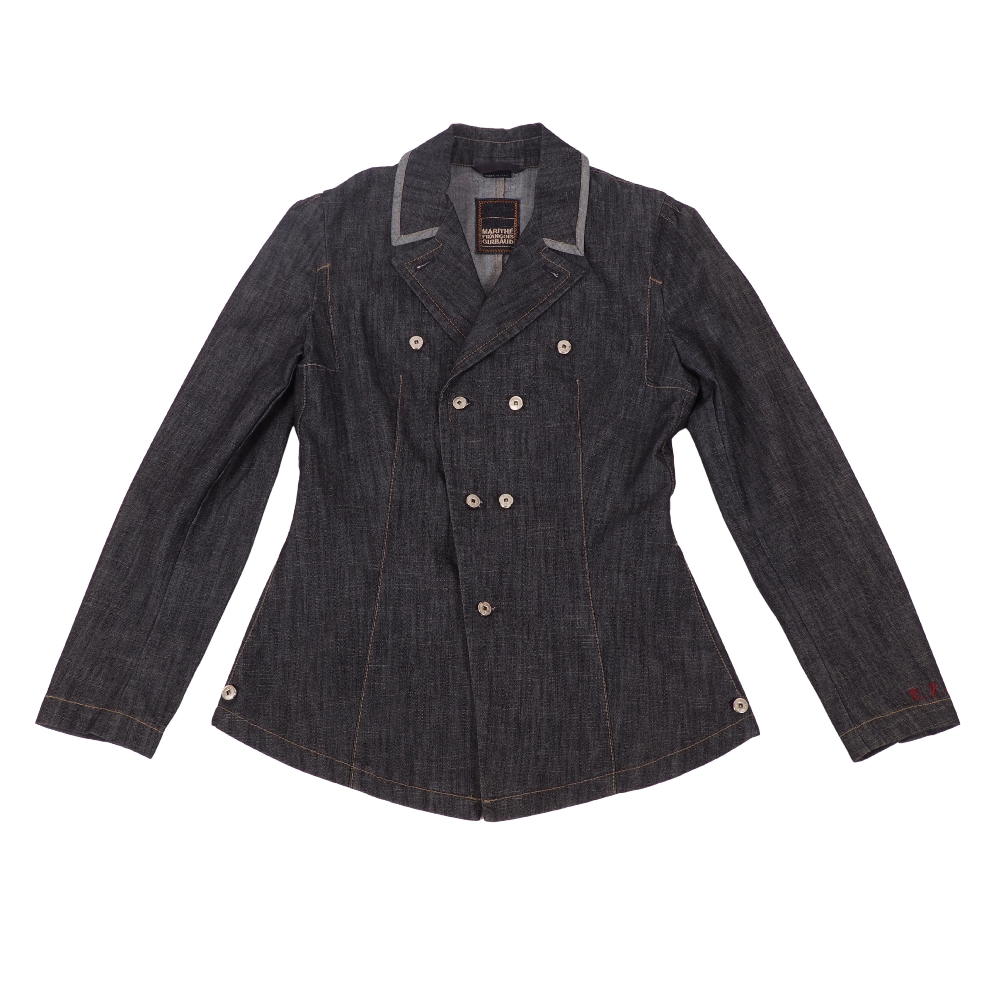Marithe + Francois Girbaud Marithe Francois Girbaud Vintage Denim Blazer Jacket Size S / US 4 / IT 40 - 2 Thumbnail